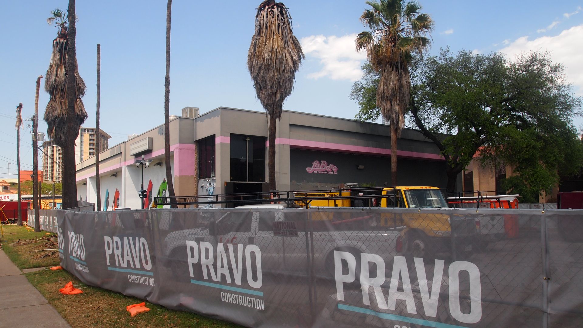 The La Bare site under construction