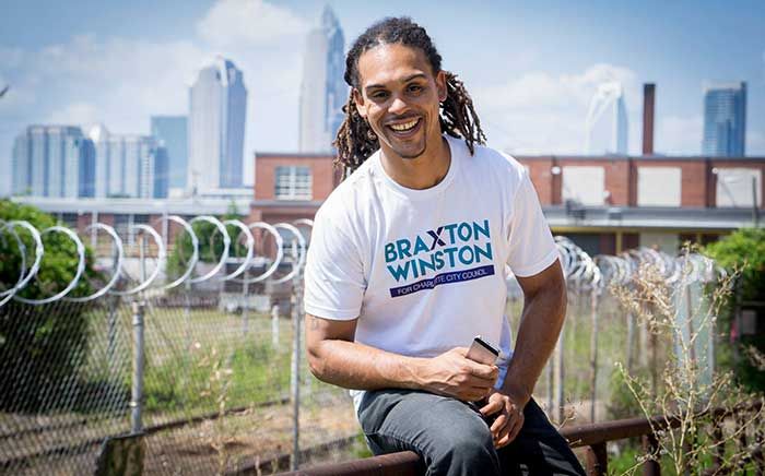 Democrat incumbent Braxton Winston is running for a City Council at-large seat