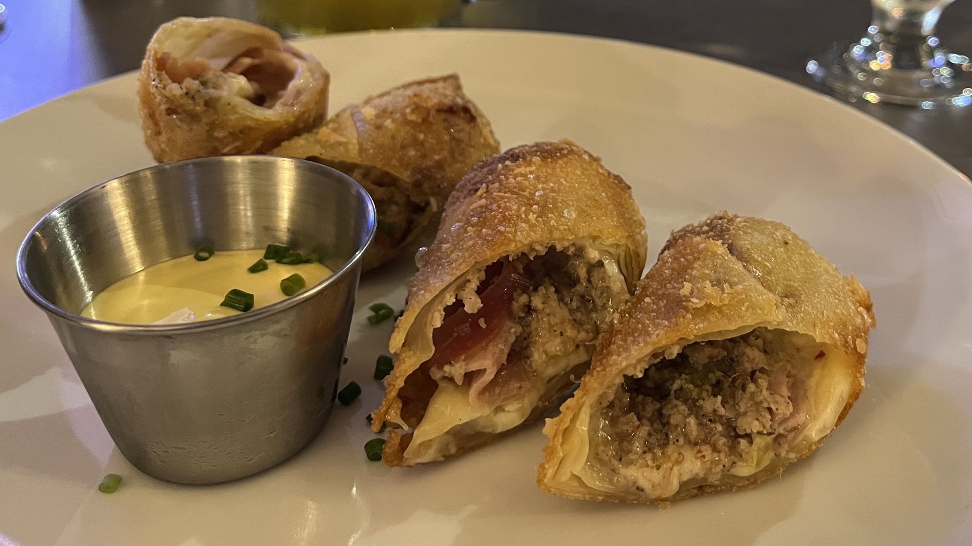 Blue Collar Cuban sandwich spring rolls. 