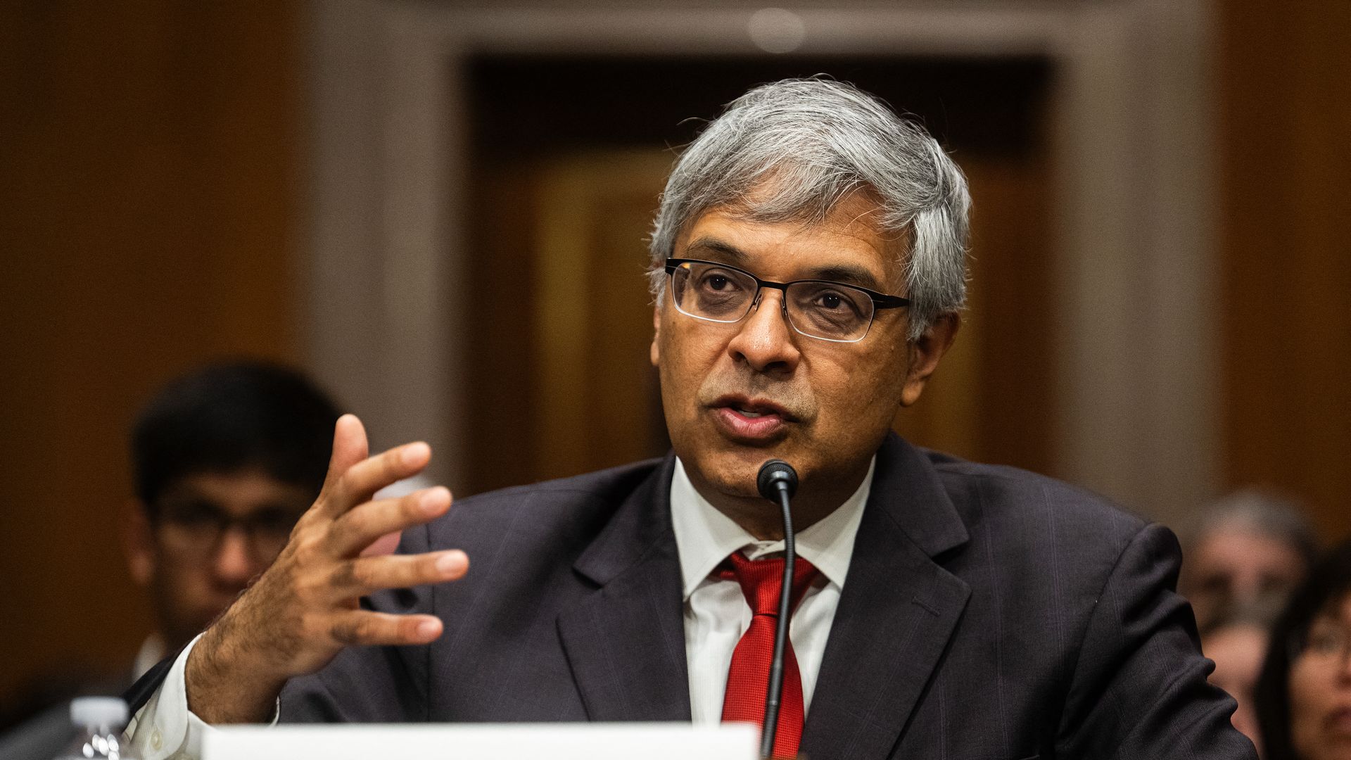 Bhattacharya at the Senate HELP confirmation hearing. 