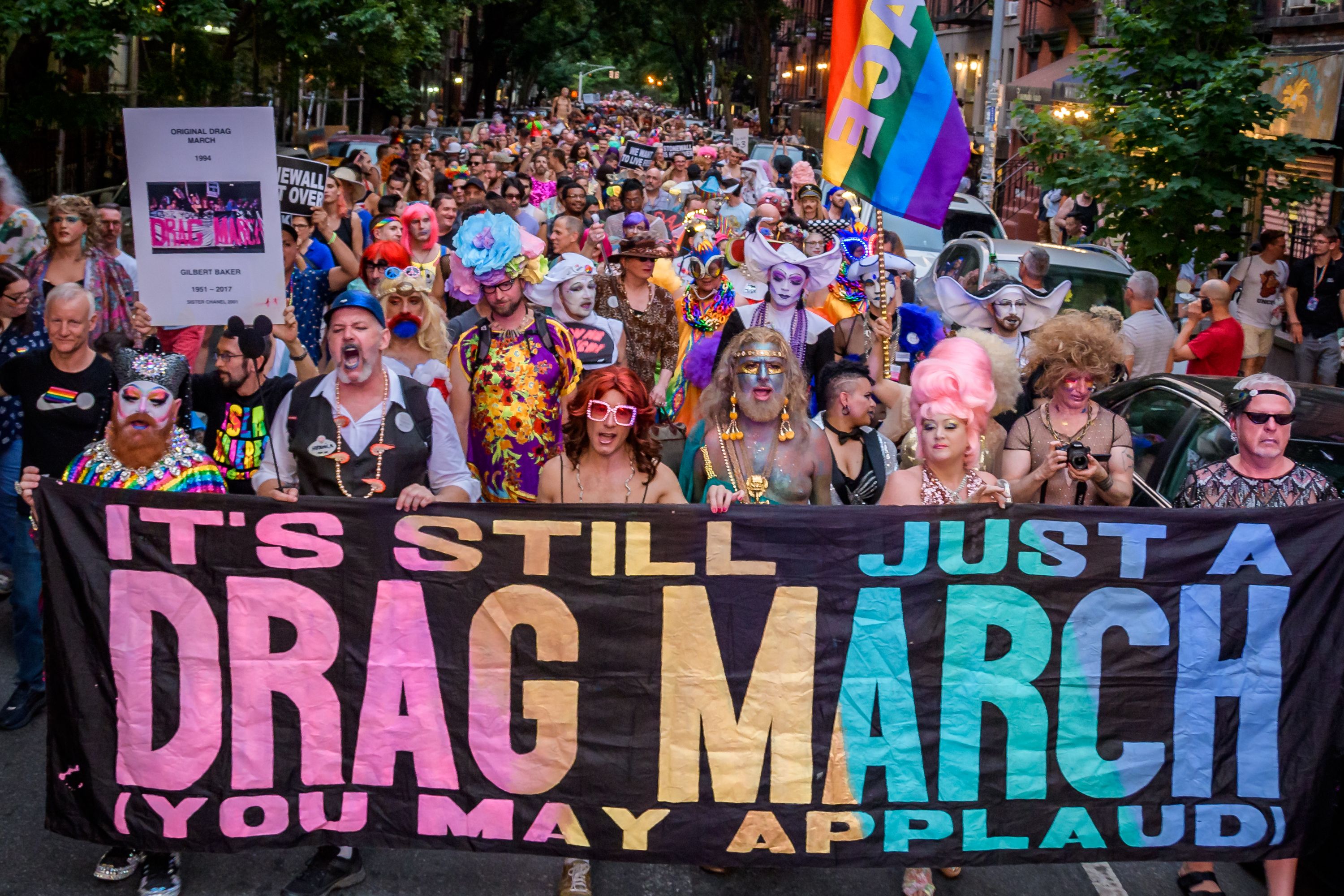  Hundreds Of Drag Queens filled the streets for the New York City Drag March.