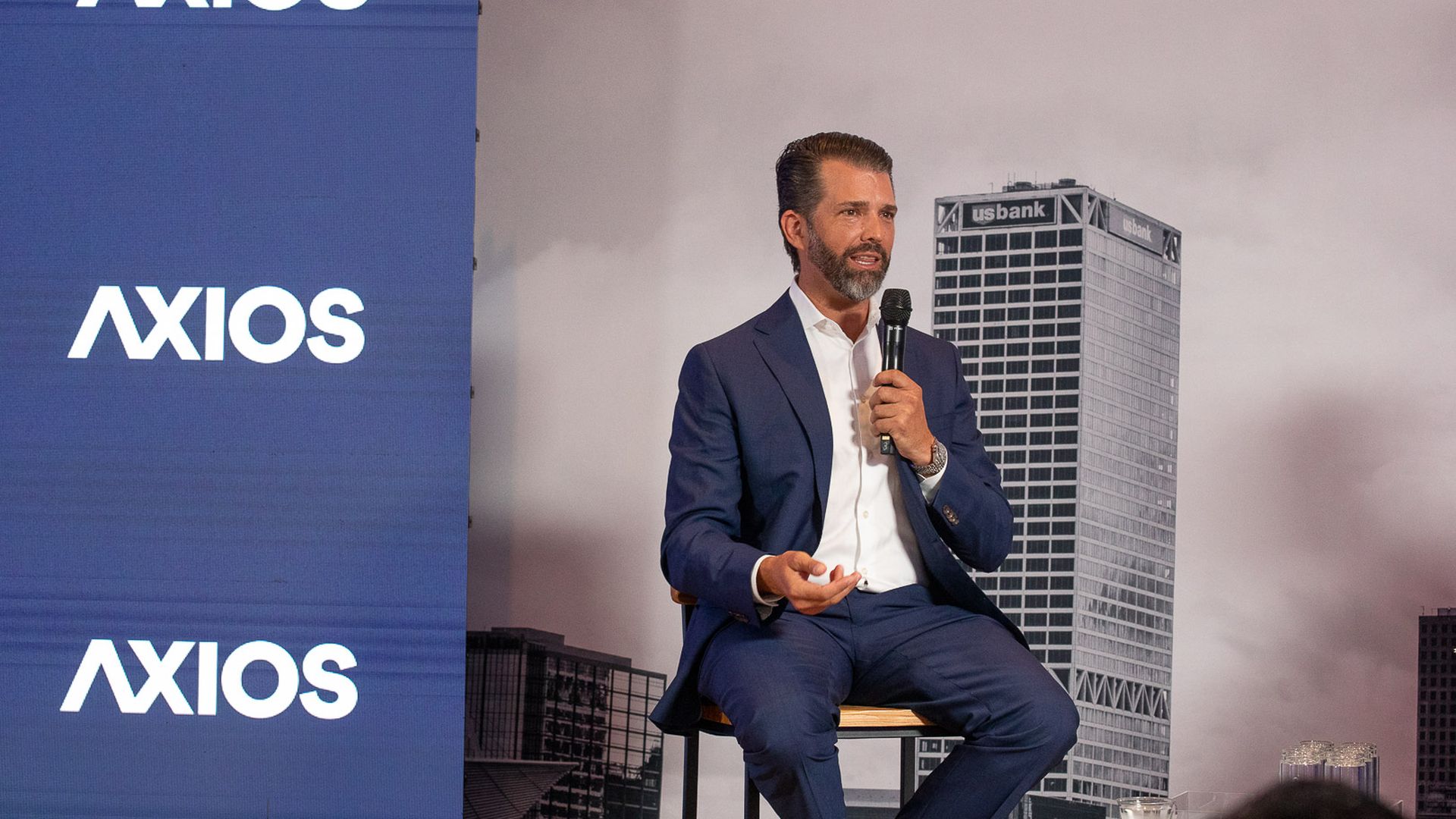 Photo of Donald Trump Jr. at an Axios event. 