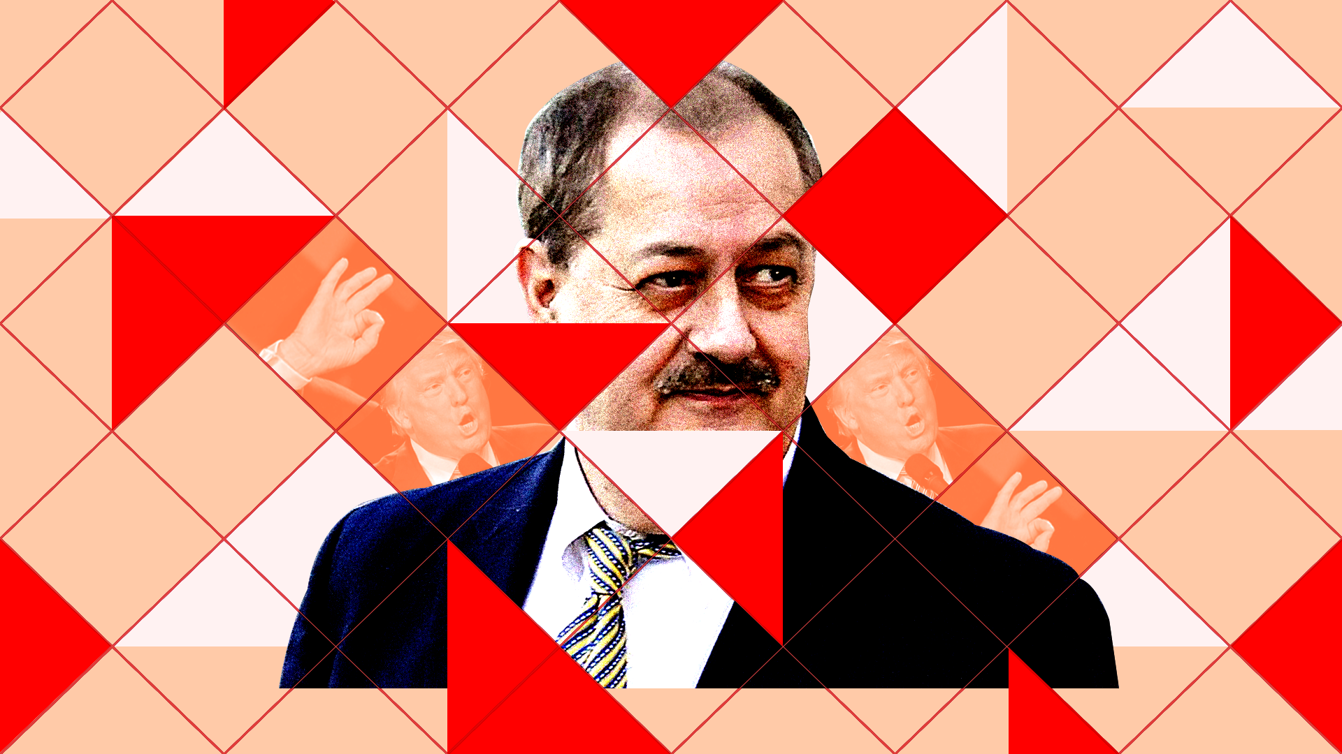 Don Blankenship and President Trump in an illustrated image