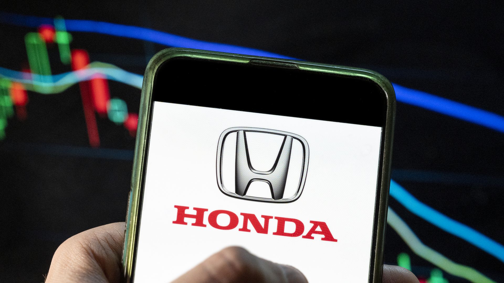 Photo of the Honda motors logo.
