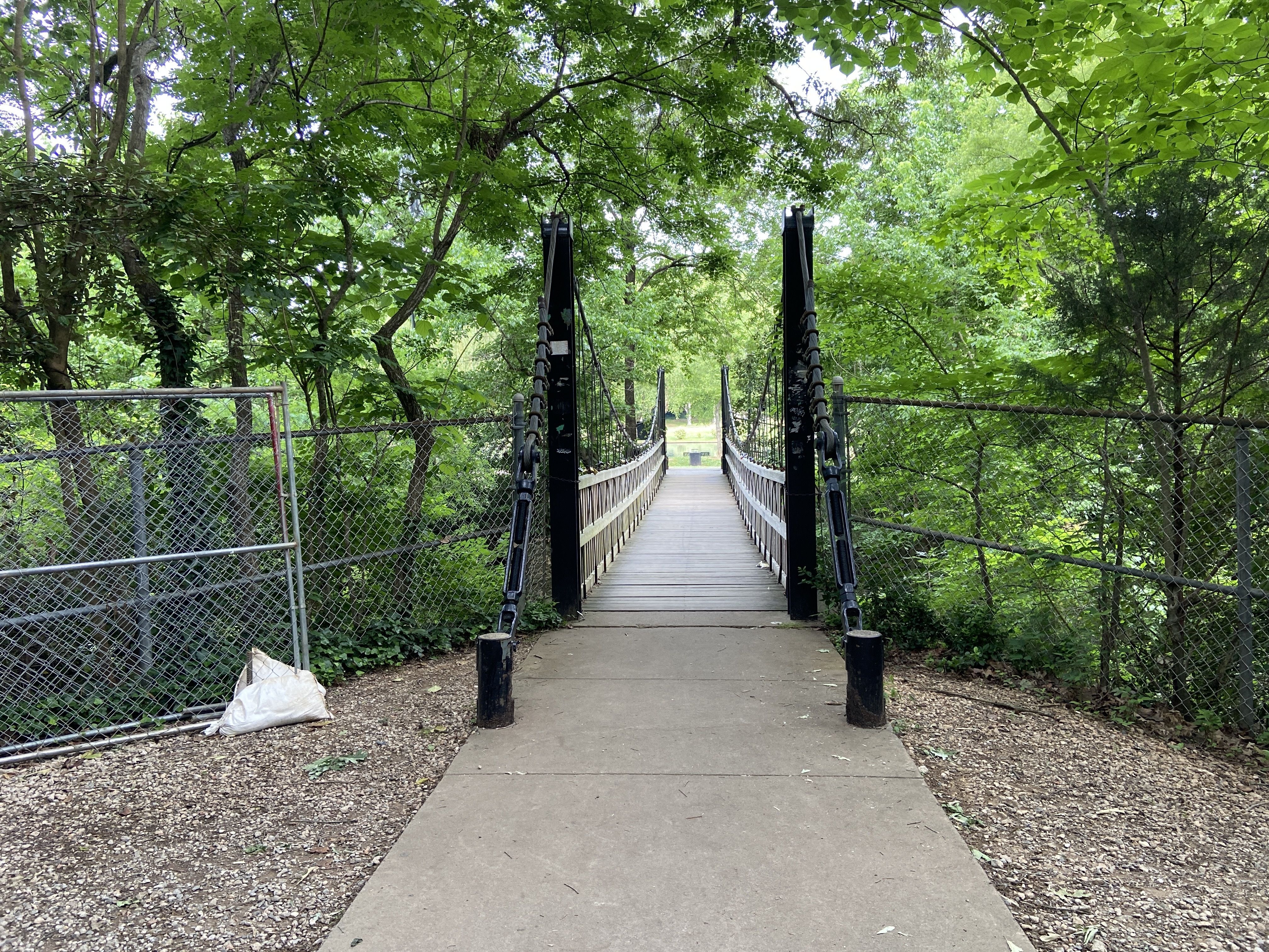 The pedestrian bridge.