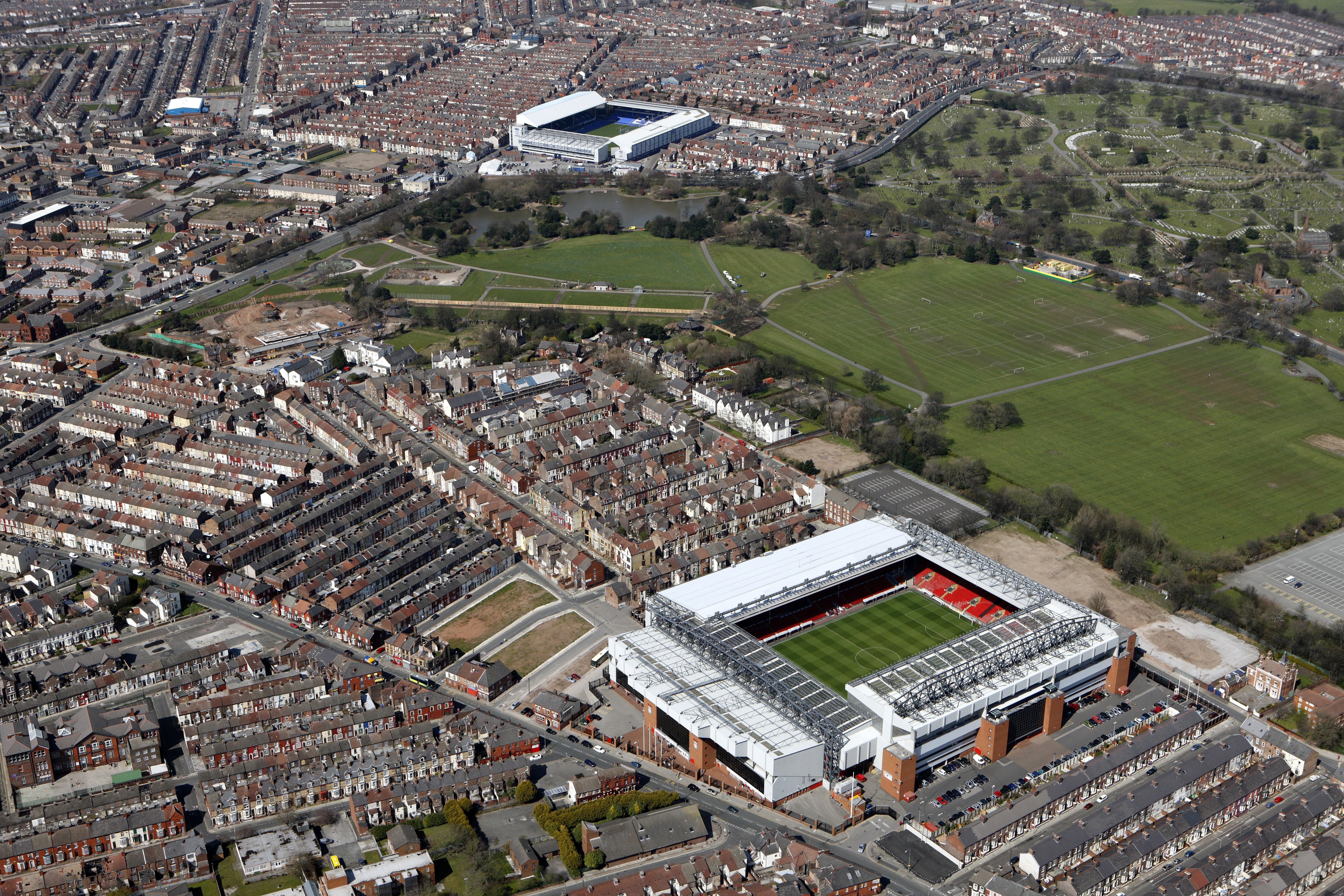 Liverpool and Everton stadiums