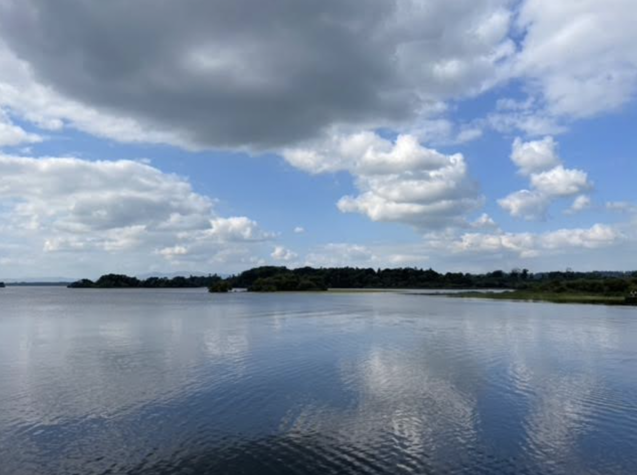 Clouds reflected in water