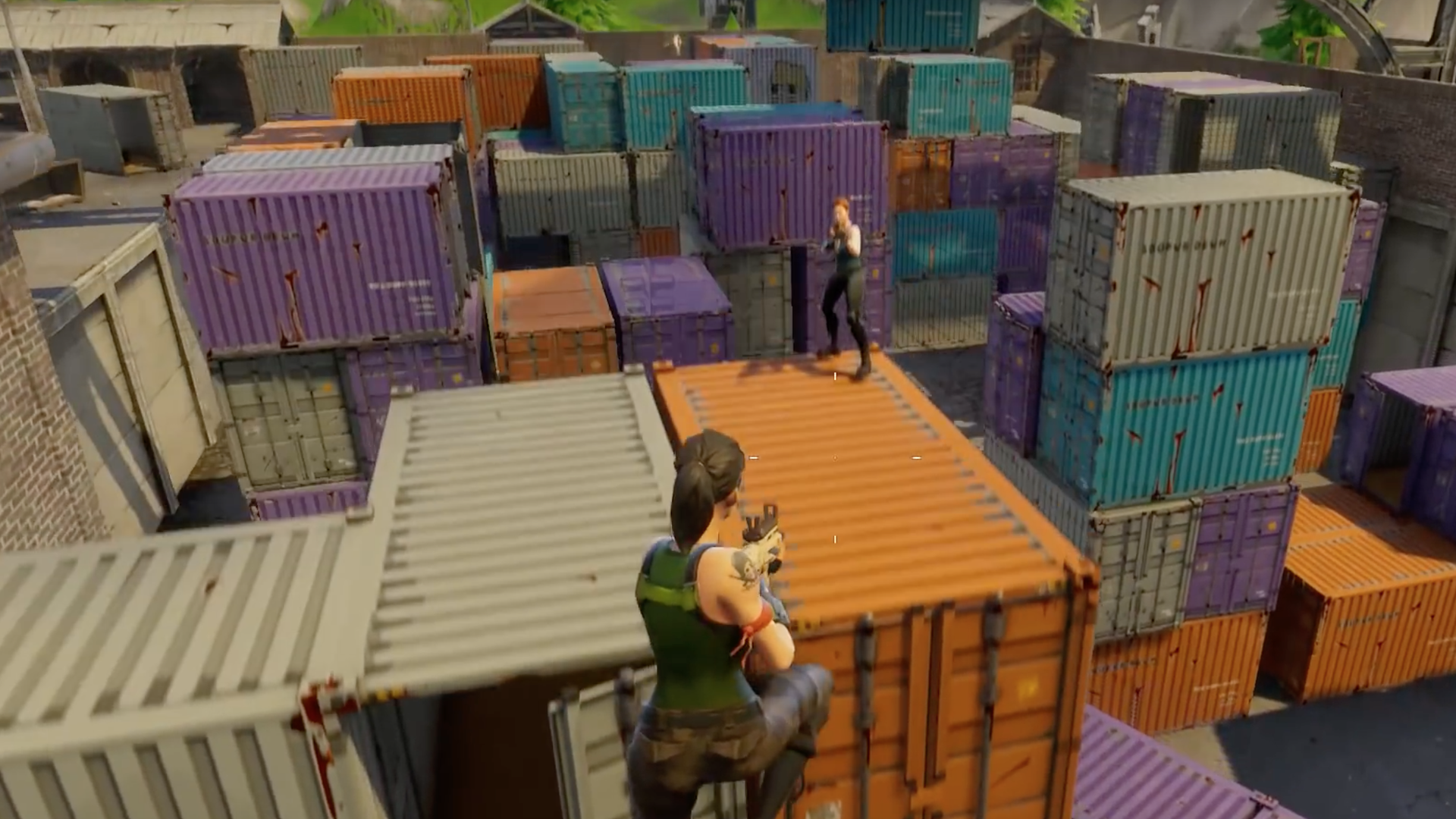 Scene from the game Fortnite. 