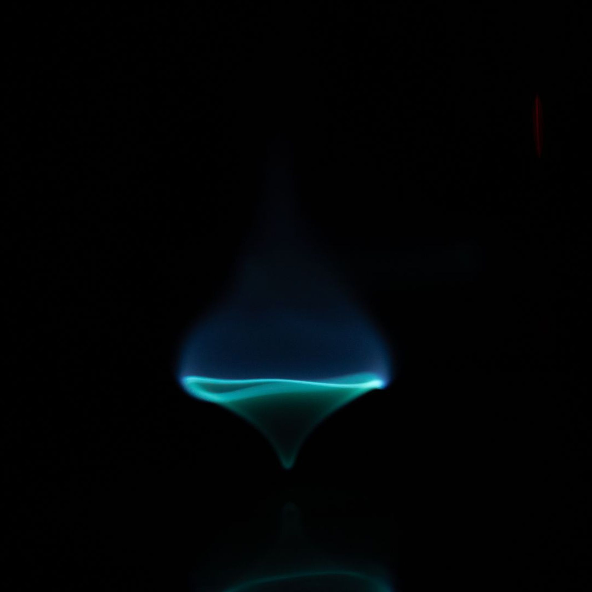 Revealing the structure of the mysterious blue whirling flame