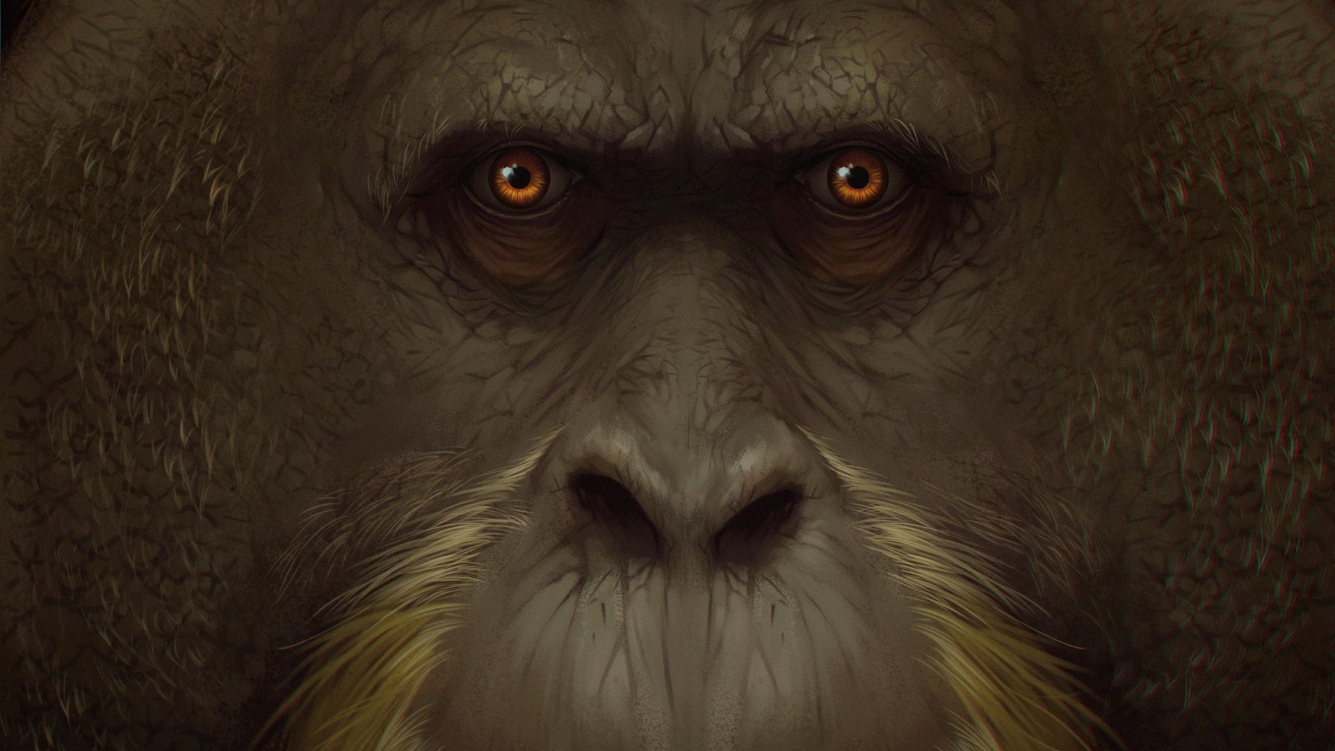 An artist impression of the giant ape from southern China.