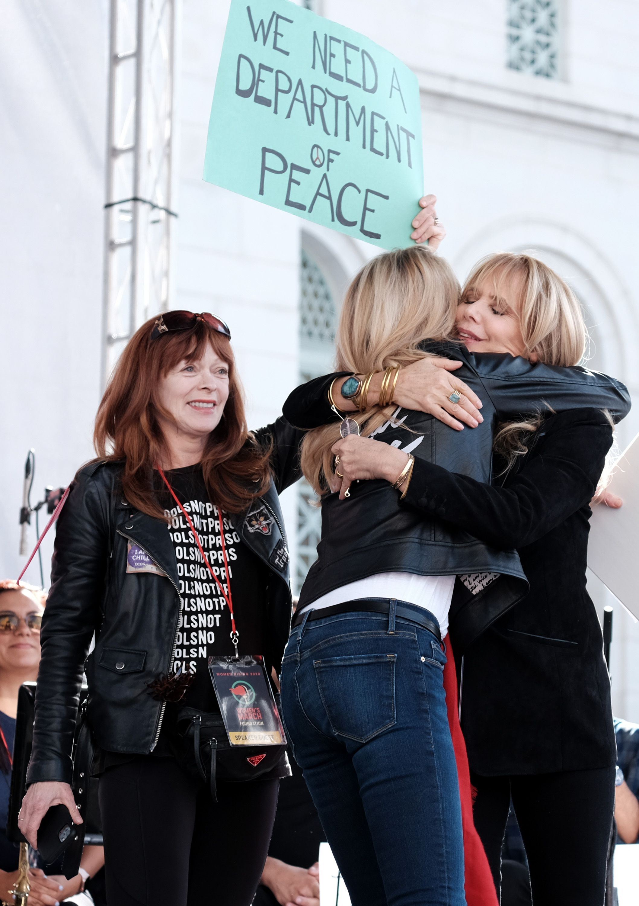 Actors onstage at the 4th Annual Women's March LA: Women Rising at Pershing Square on January 18, 2020 in Los Angeles