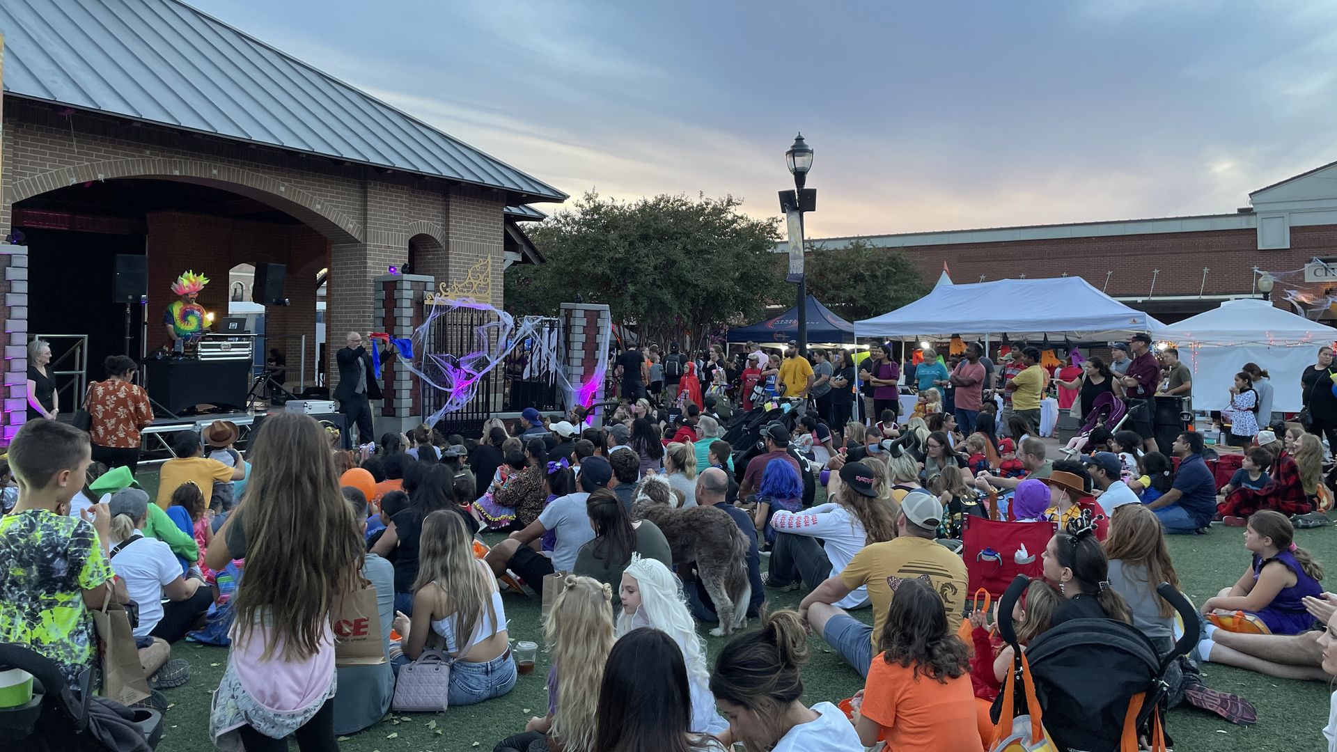 A lot of people at a small-town fall festival