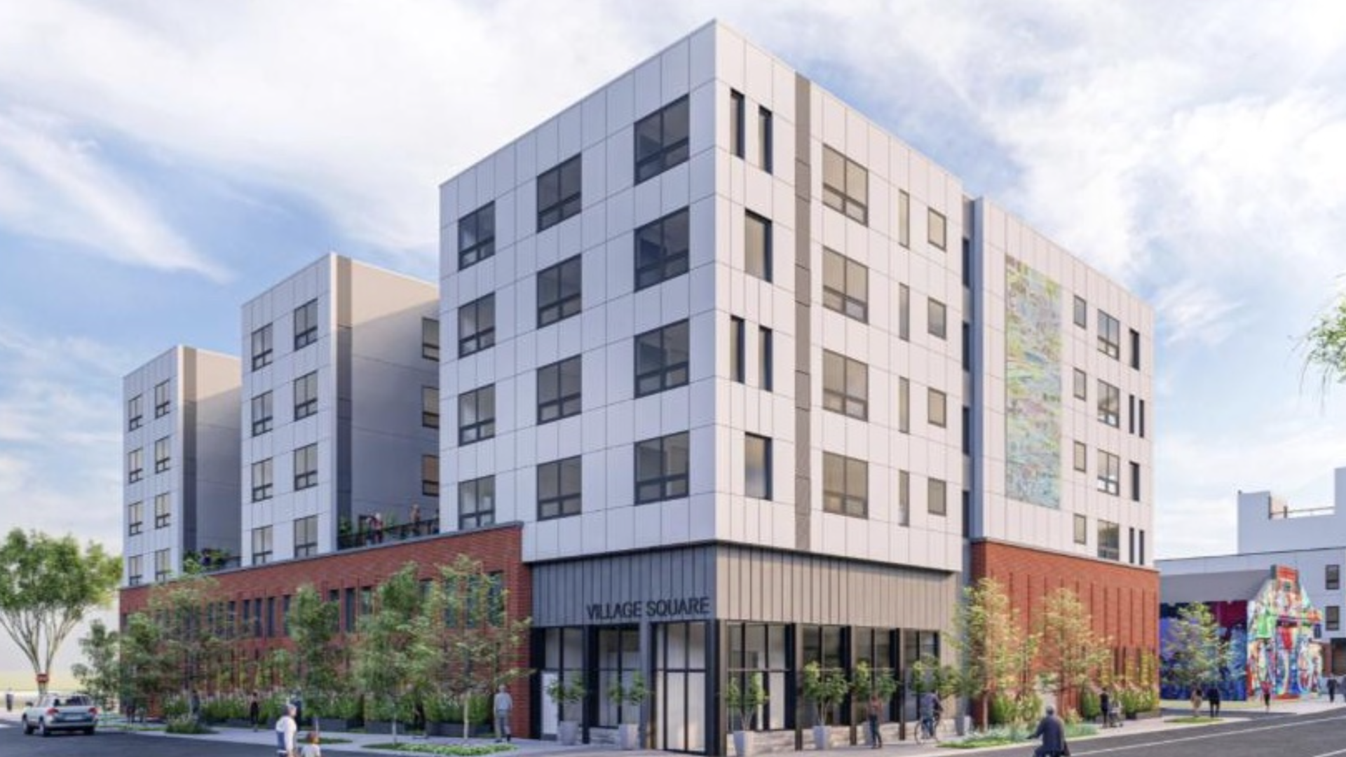 A rendering of Village Square on Haverford.