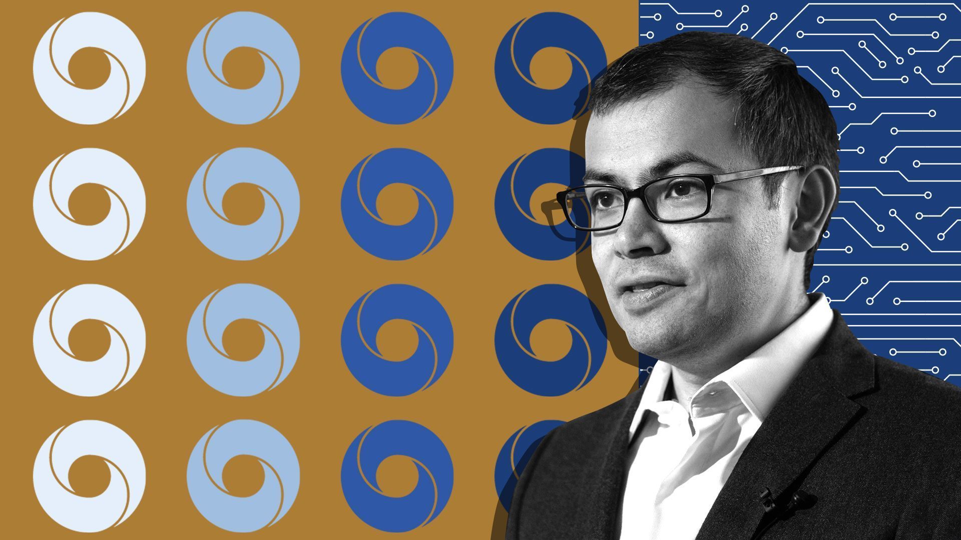 Photo illustration: Aïda Amer/Axios. Photo: Oli Scarff/AFP via Getty Images.