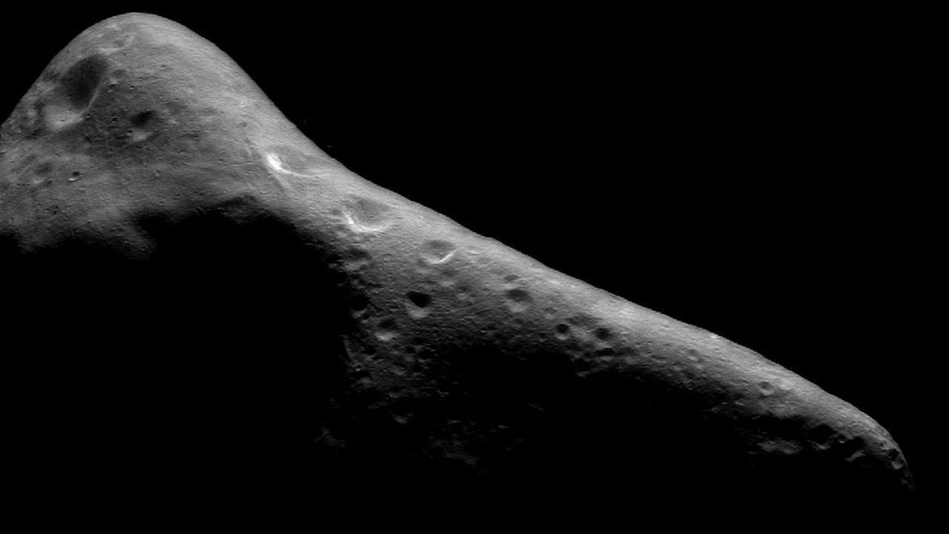 An asteroid seen in deep space
