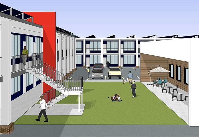 Rendering of the Heal Charlotte campus (LS3P)