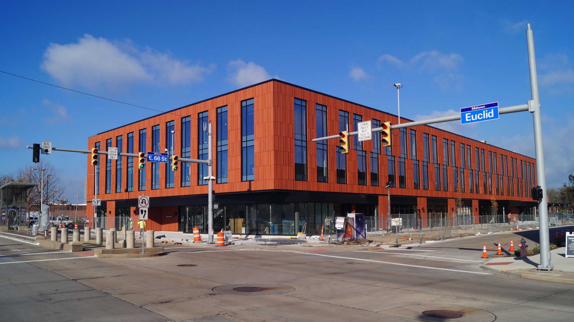 Photo of building under construction in Cleveland on Euclid Avenue at E. 66th Street