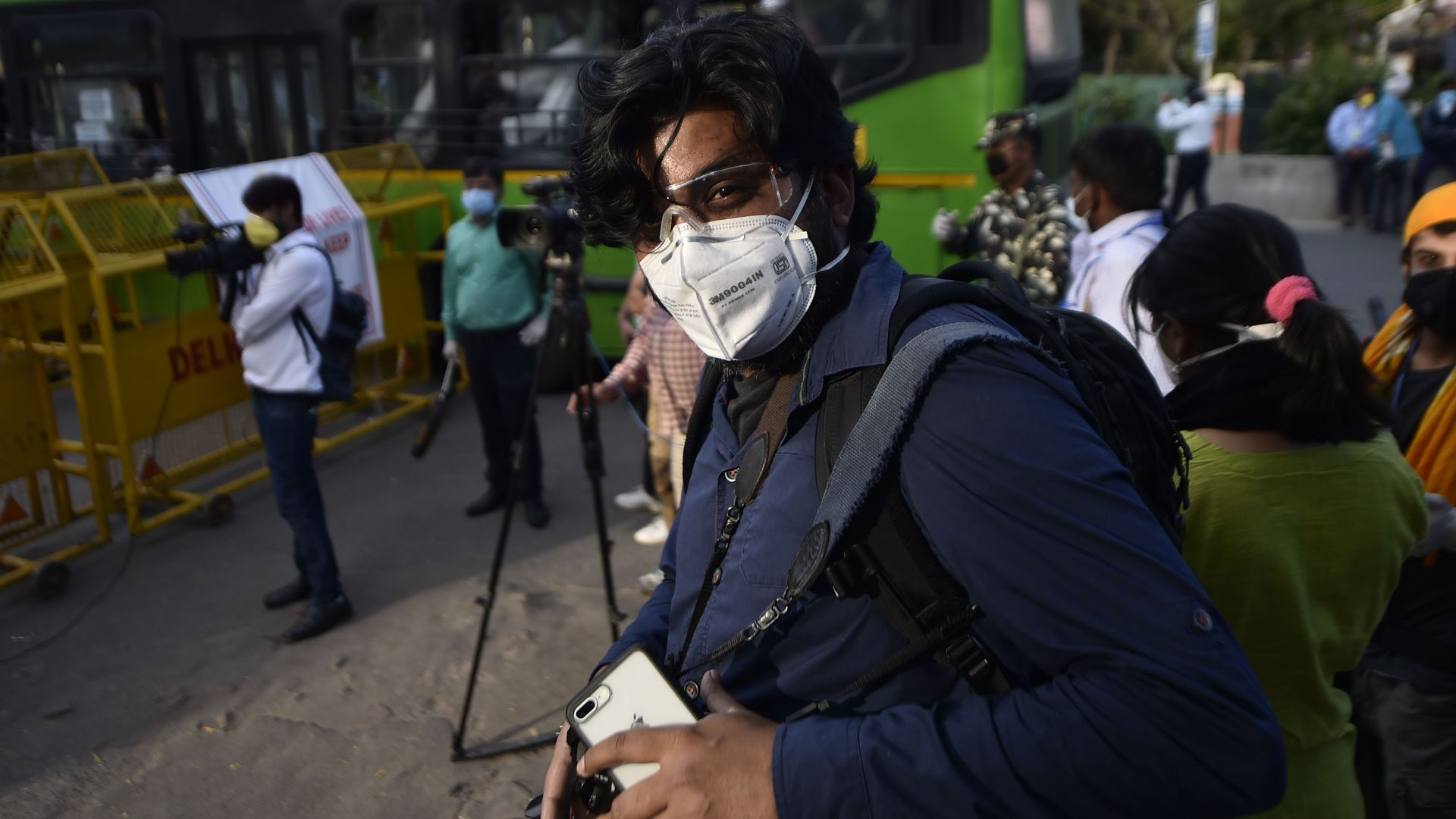 Picture of Danish Siddiqui wearing a mask