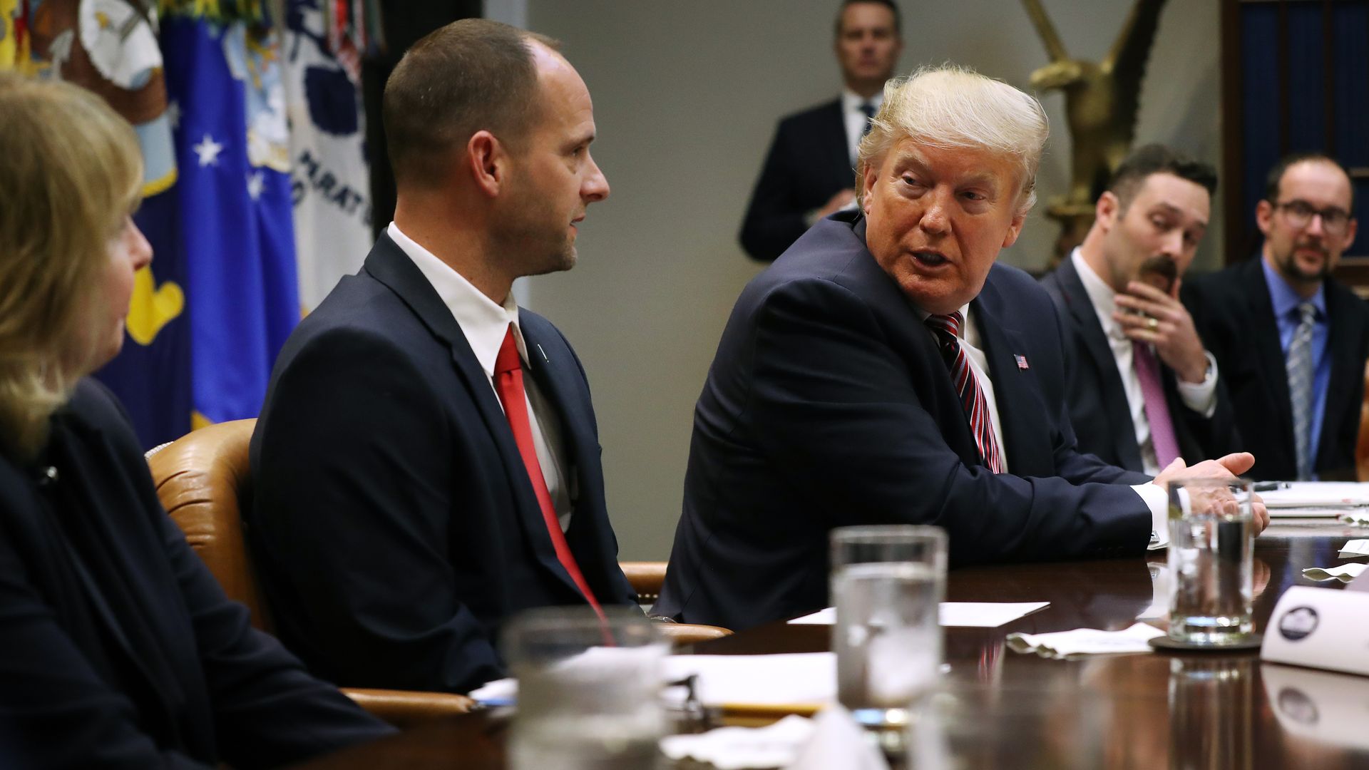 President Trump speaking at a small business roundtable