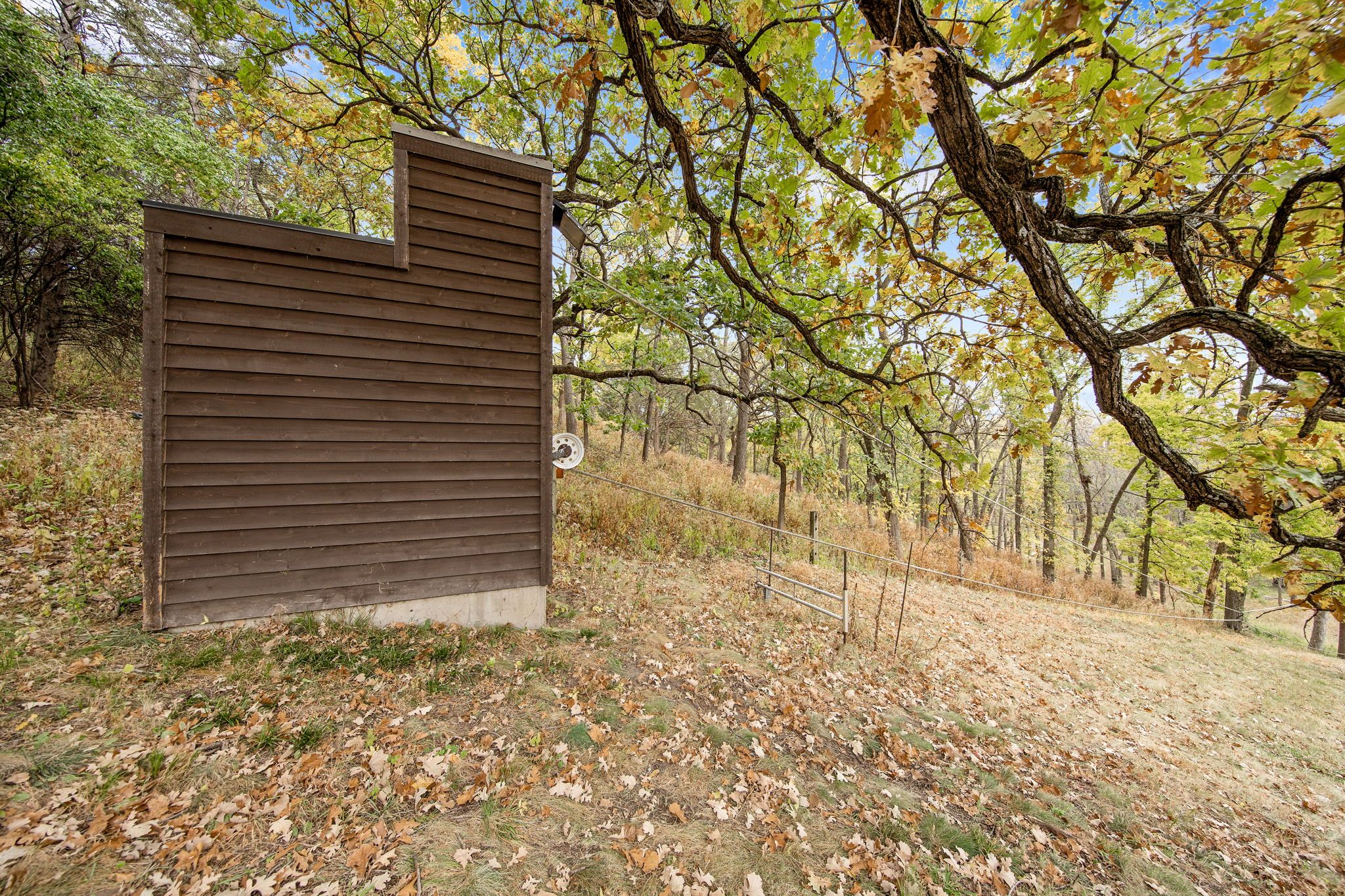 A tow rope on a ski hill.