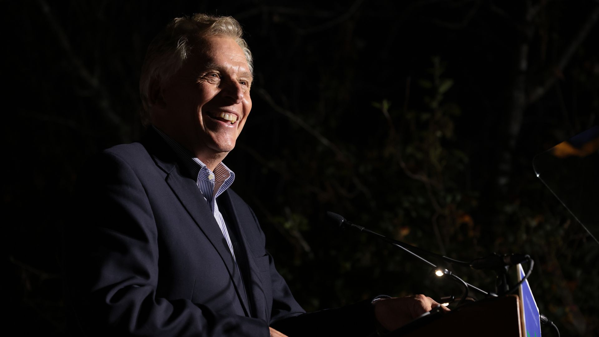 Virginia Democrat Terry McAuliffe speaks at a gubernatorial campaign event.