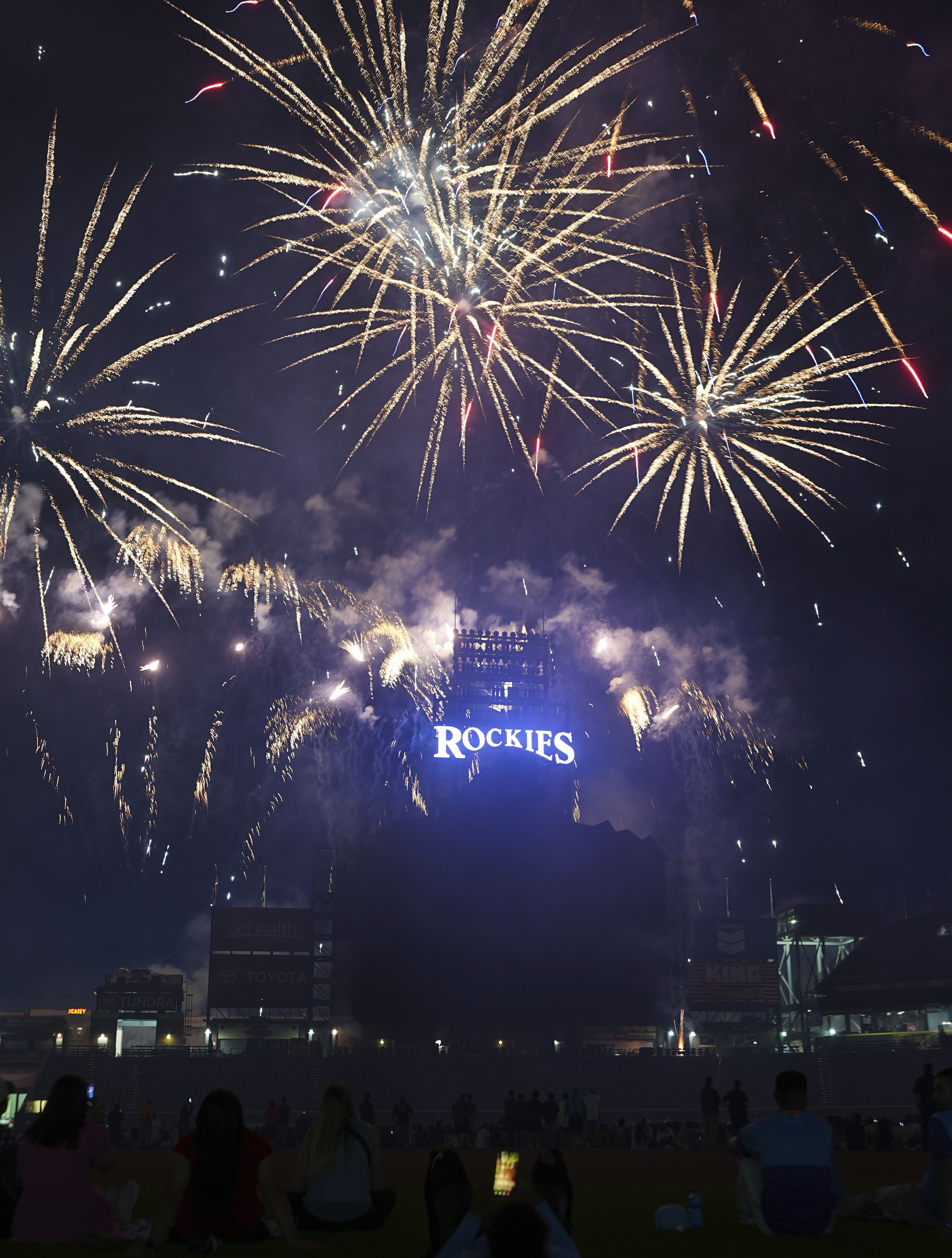 Fireworks over Coors Field