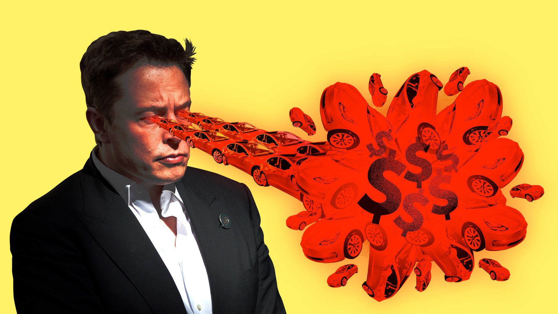 Illustration of Elon Musk