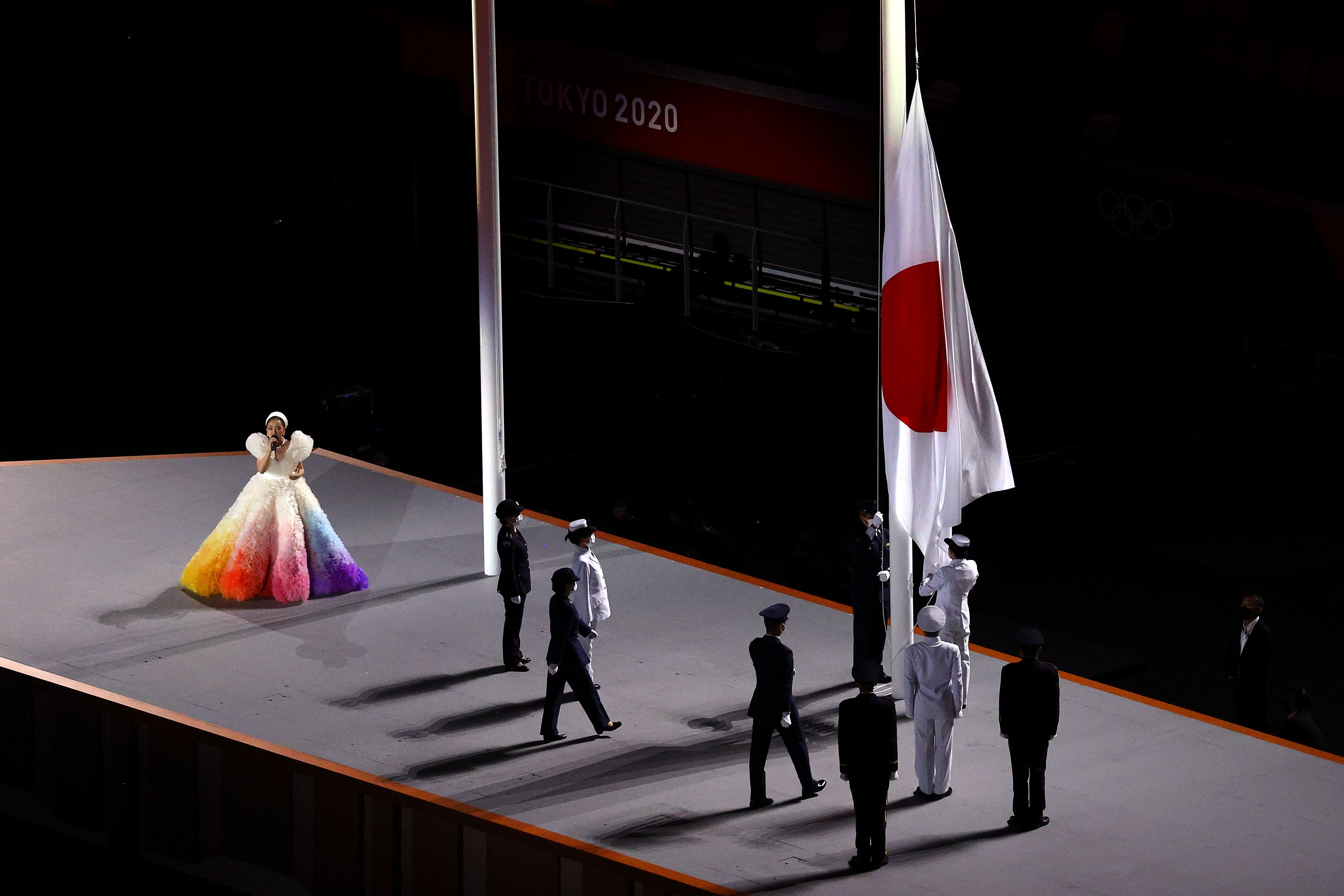 PICTURE of Japanese flag being raised