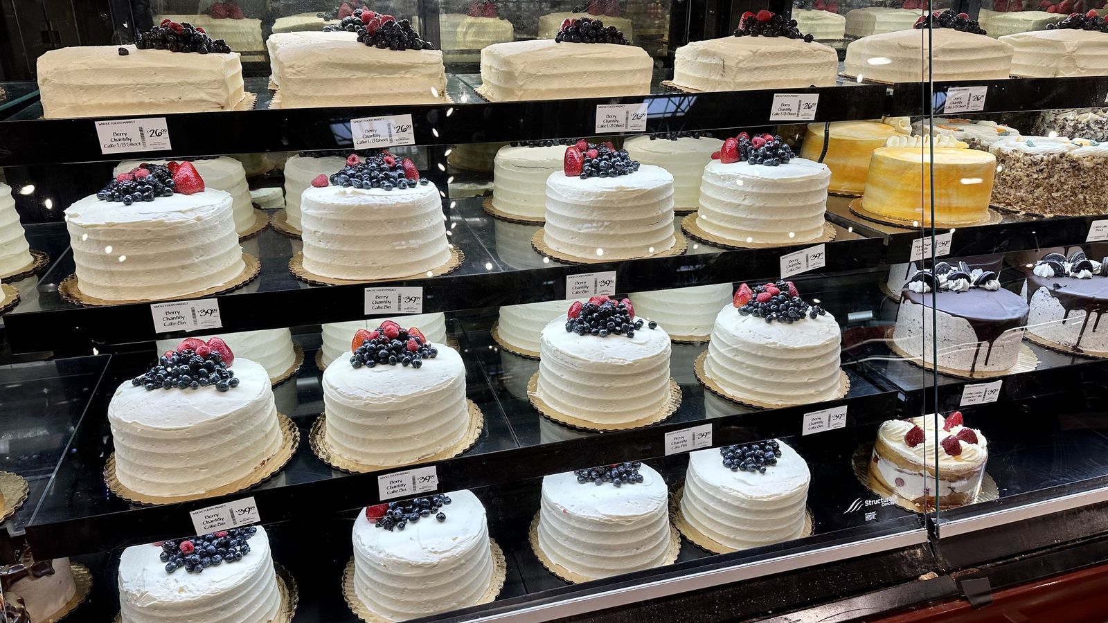Photo shows berry chantilly cakes at Whole Foods in Metairie.