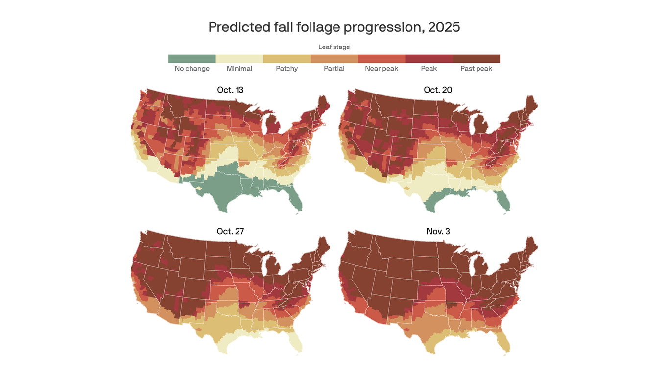 When and where to see peak fall foliage