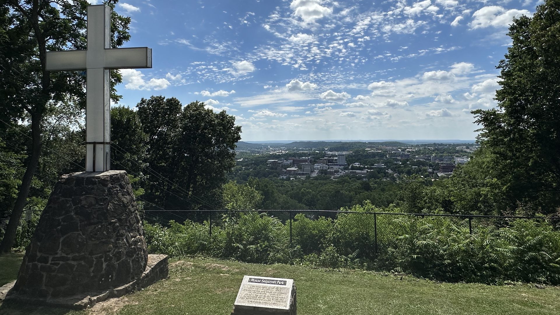 photo of overlook with cross