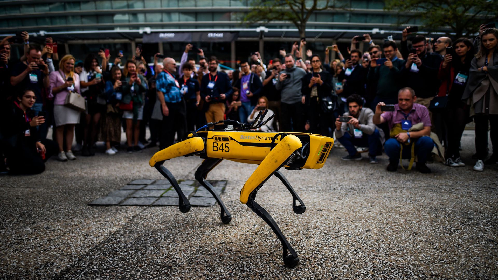 The NYPD used a robotic dog like this one from Boston Dynamics.