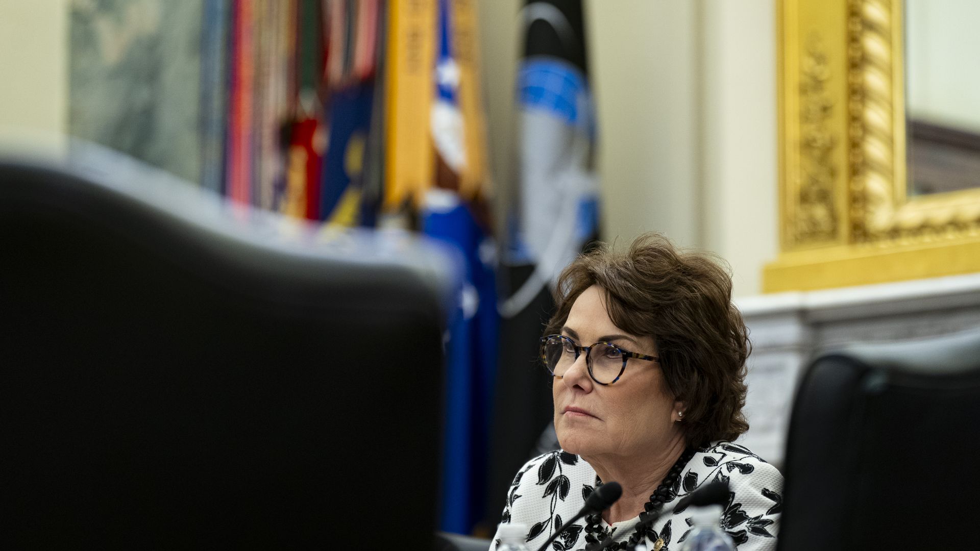  Sen. Jacky Rosen (D-NV), ranking member of the Senate Armed Services Subcomittee on Cybersecurity, during a hearing on Artificial Intelligence cyber capabilities, on Capitol Hill on March 25, 2025 in Washington, DC.