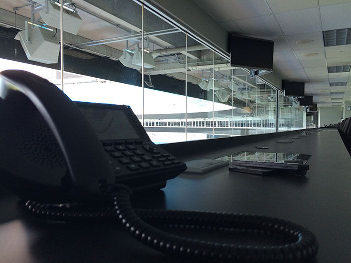 phone in press box bank of america stadium
