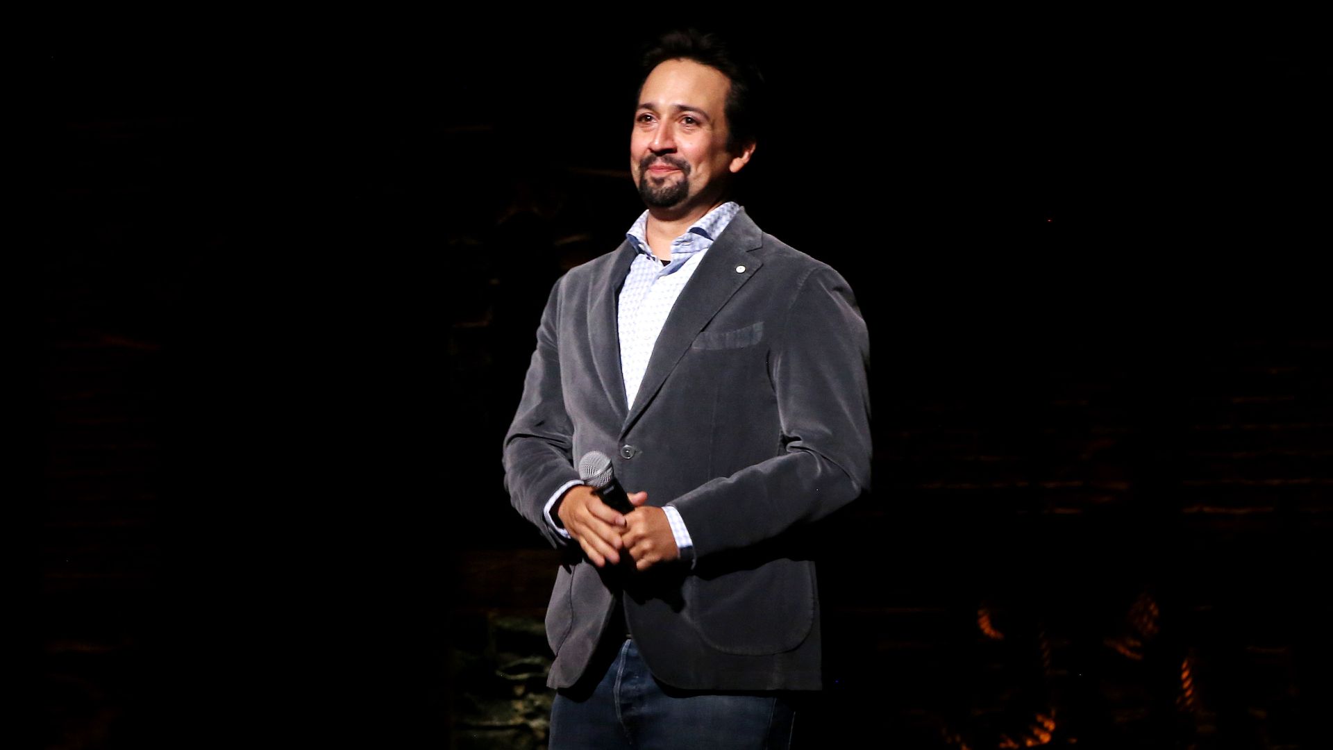 Picture of Lin Manuel Miranda on stage