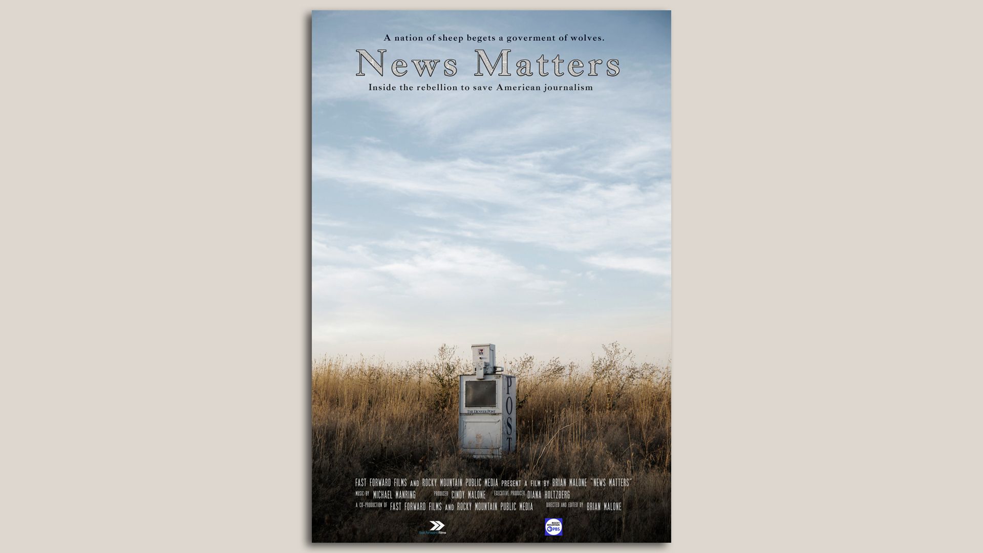 A promotional poster for the new documentary, "News Matters."