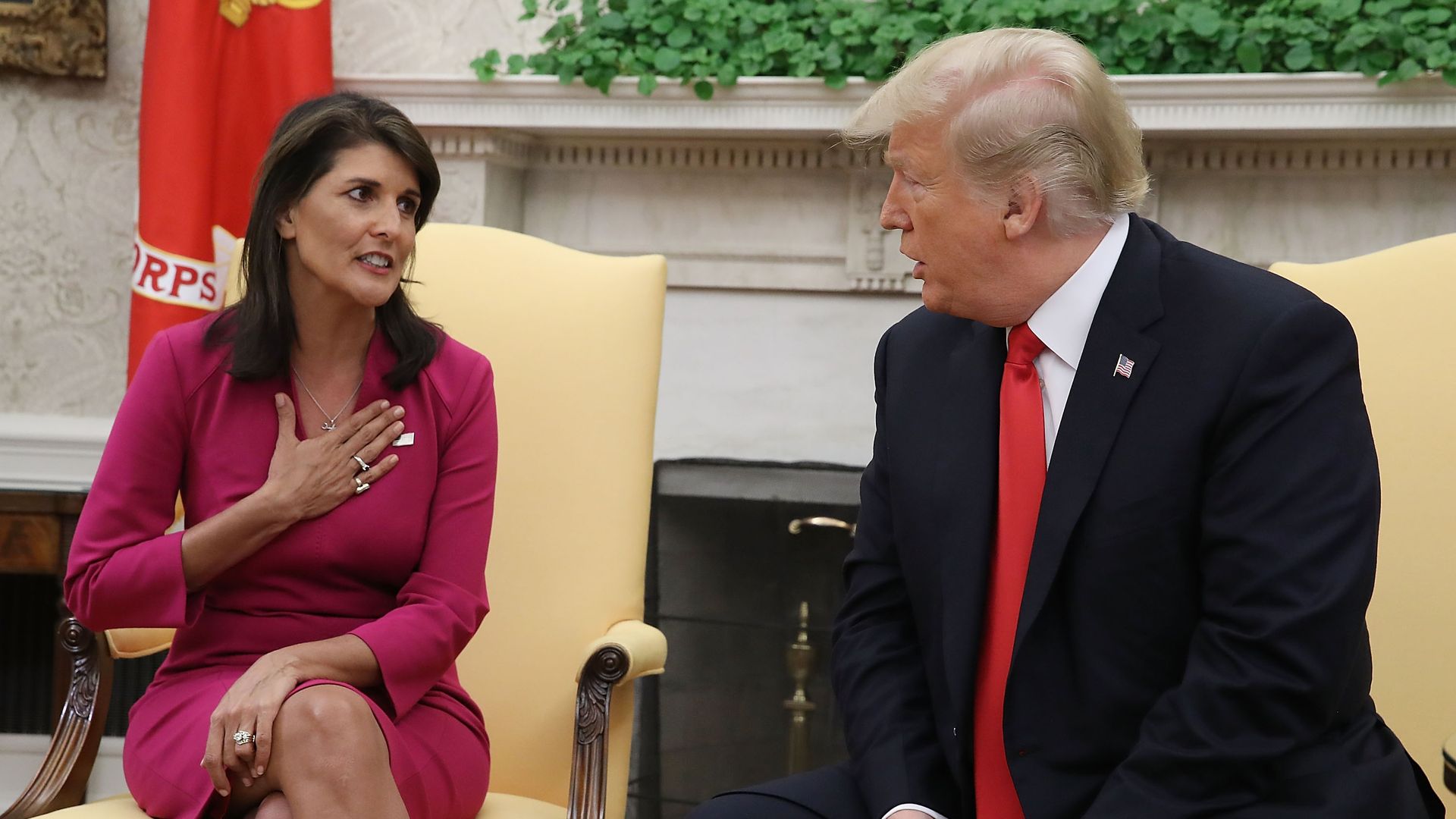 Nikki Haley and Trump in Oval Office