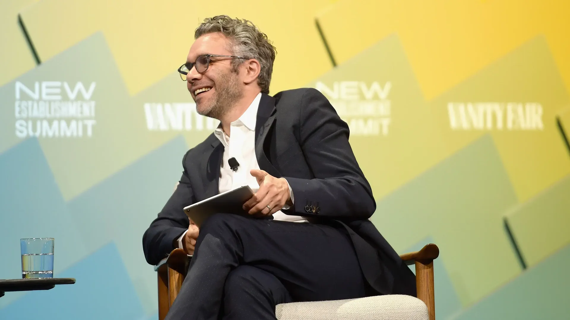 BEVERLY HILLS, CA - OCTOBER 09: Special correspondent at Vanity Fair, Nick Bilton speaks onstage at Day 1 of the Vanity Fair New Establishment Summit 2018 at The Wallis Annenberg Center for the Performing Arts on October 9, 2018 in Beverly Hills, California. (Photo by Matt Winkelmeyer/Getty Images)