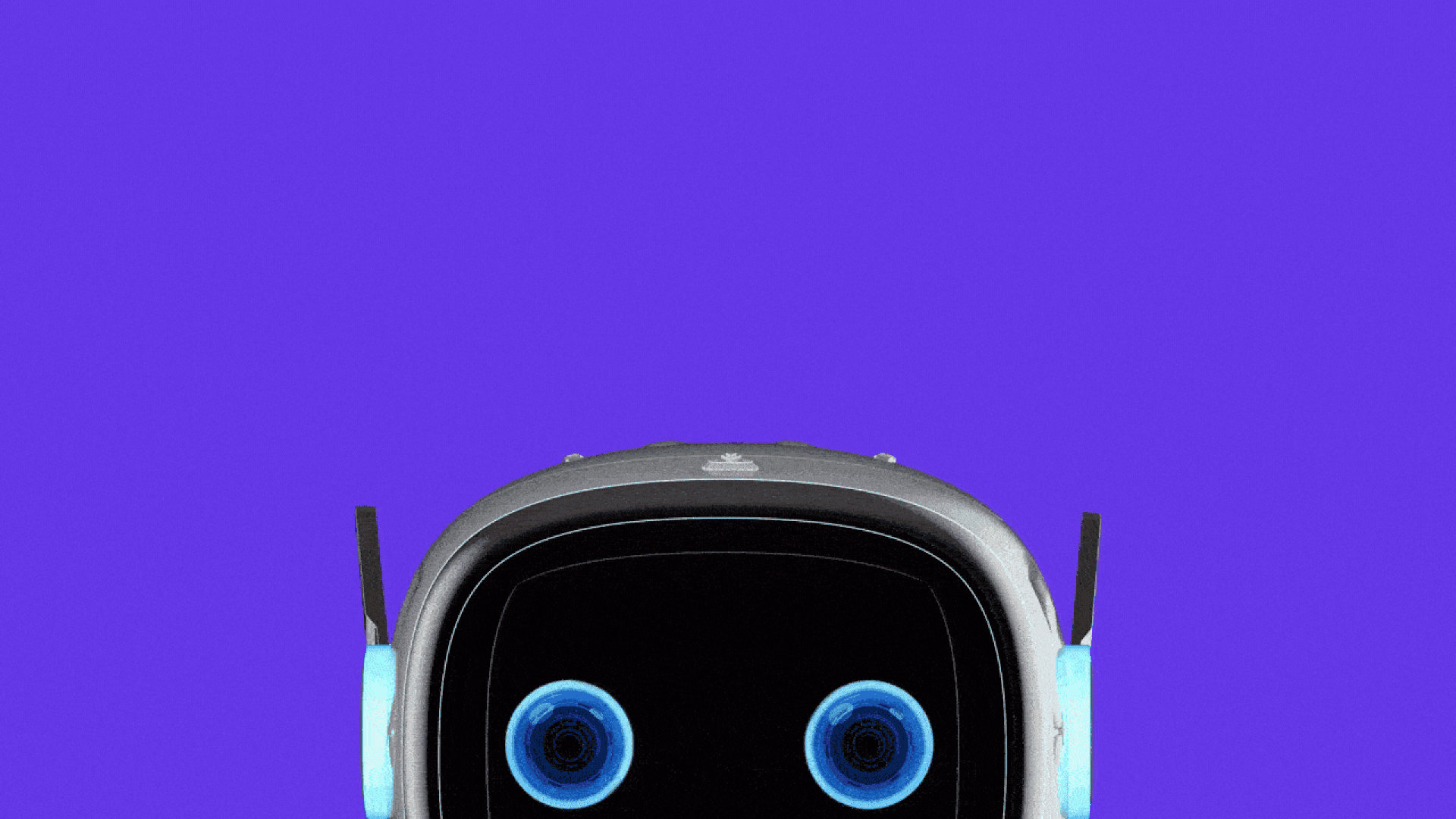 Illustration of a football hitting a robot on its head.