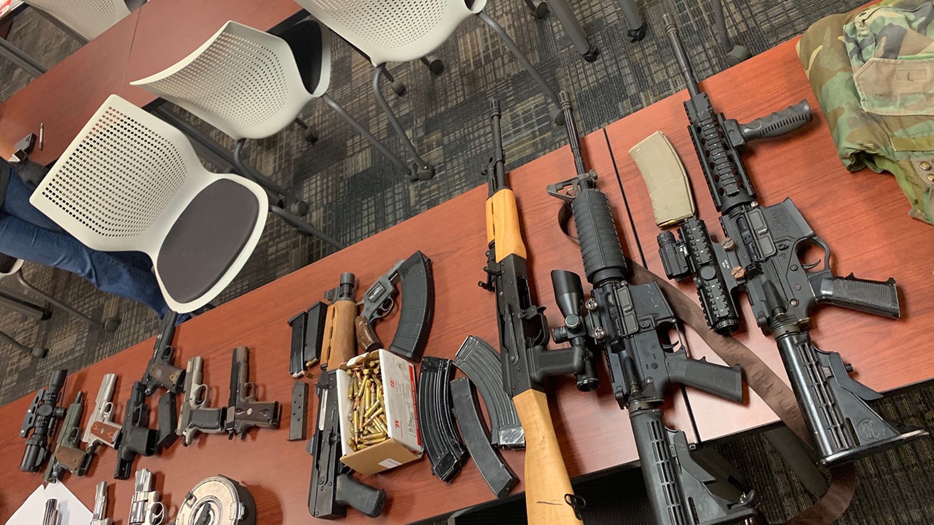 Guns seized by the Charlotte Mecklenburg Police Department