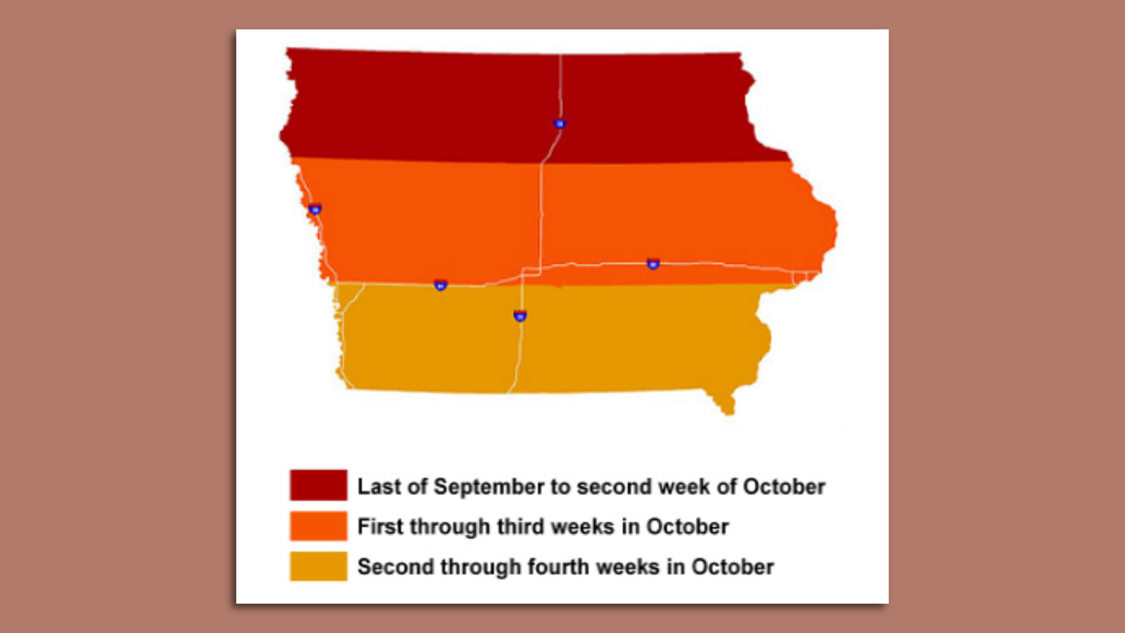 Iowa's fall foliage forecast Axios Des Moines