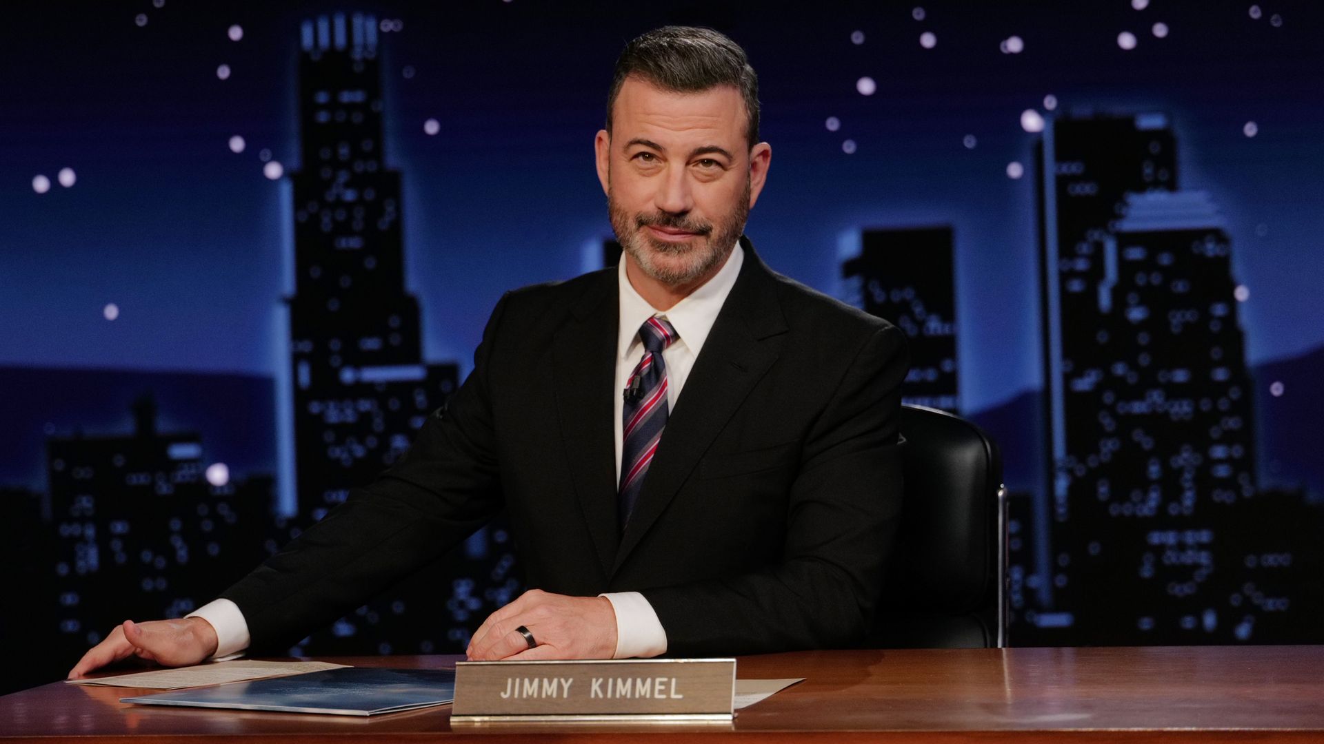 Jimmy Kimmel hosts his first show back on Tuesday after being pulled off the air. 