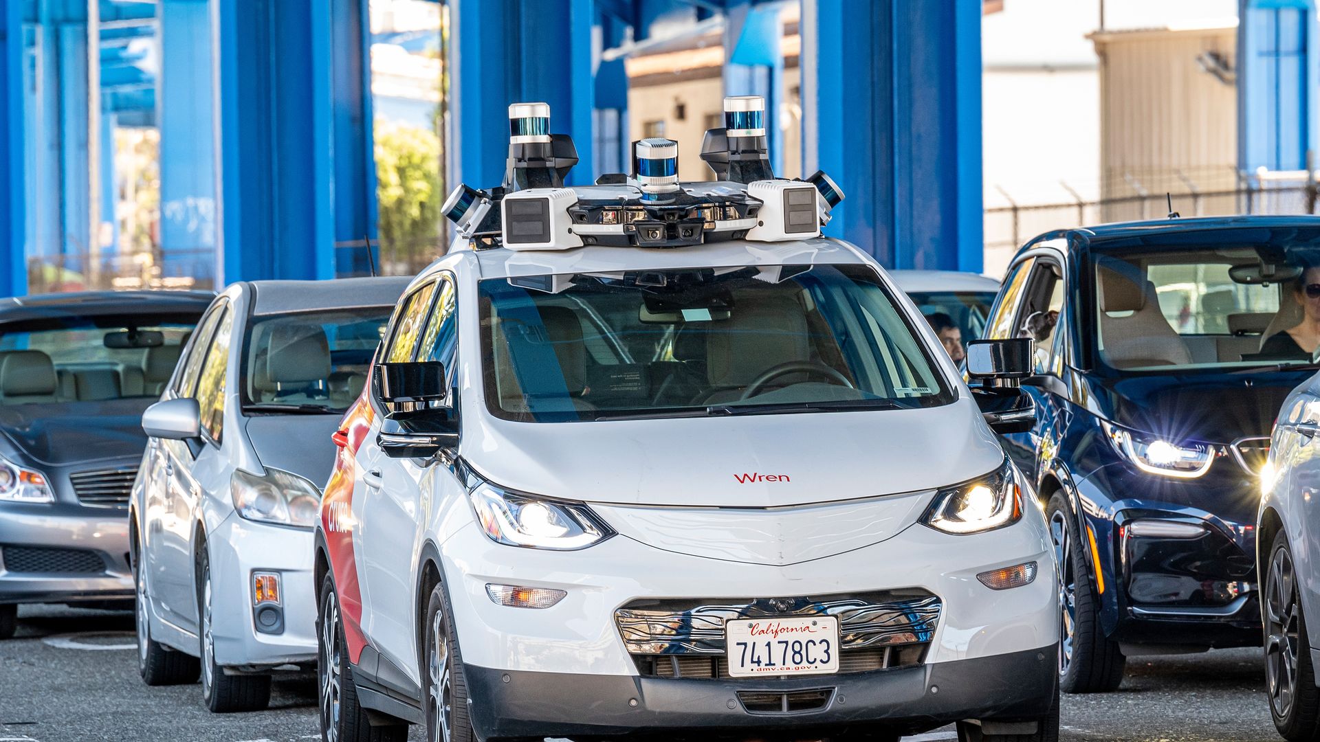 A Cruise autonomous taxi in San Francisco, California, US, on Thursday, Aug. 10, 2023.