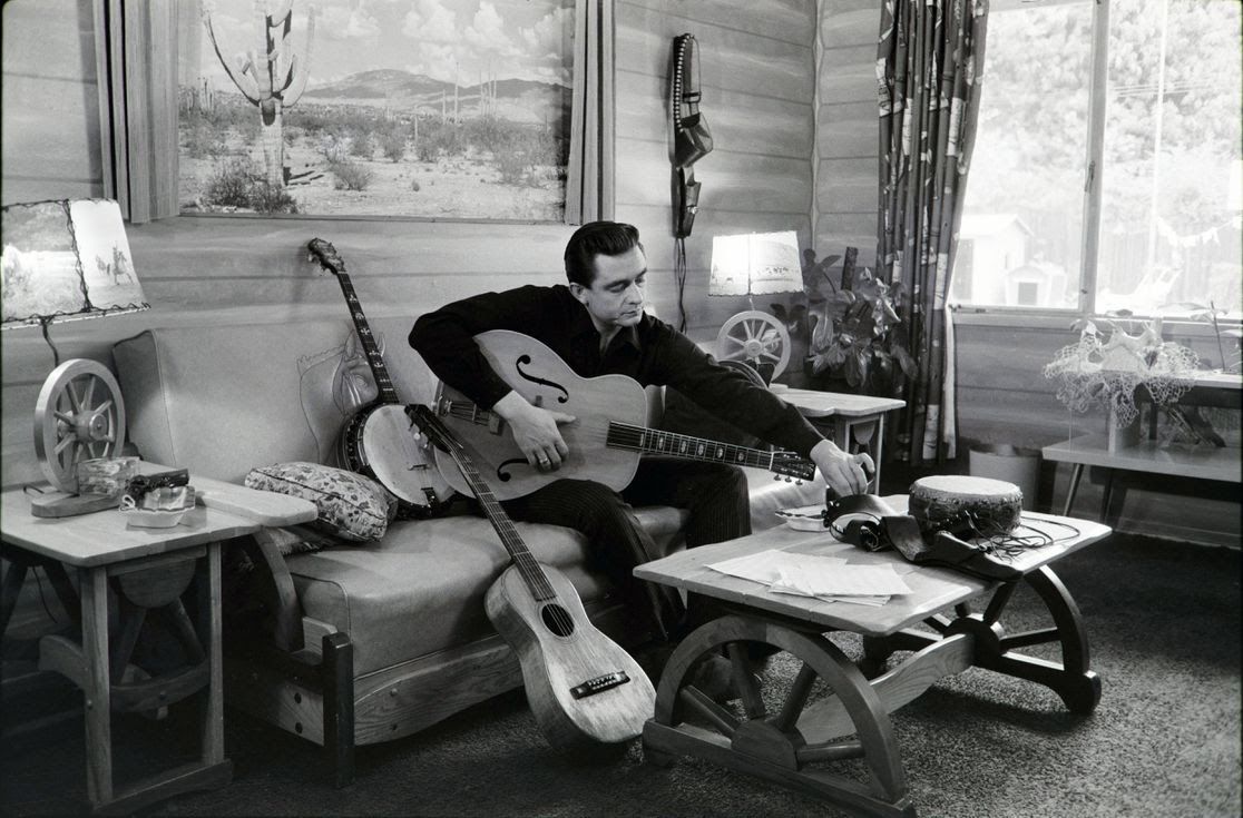 Johnny Cash at home in California in 1960. Photo: Sony Music Archives via PBS
