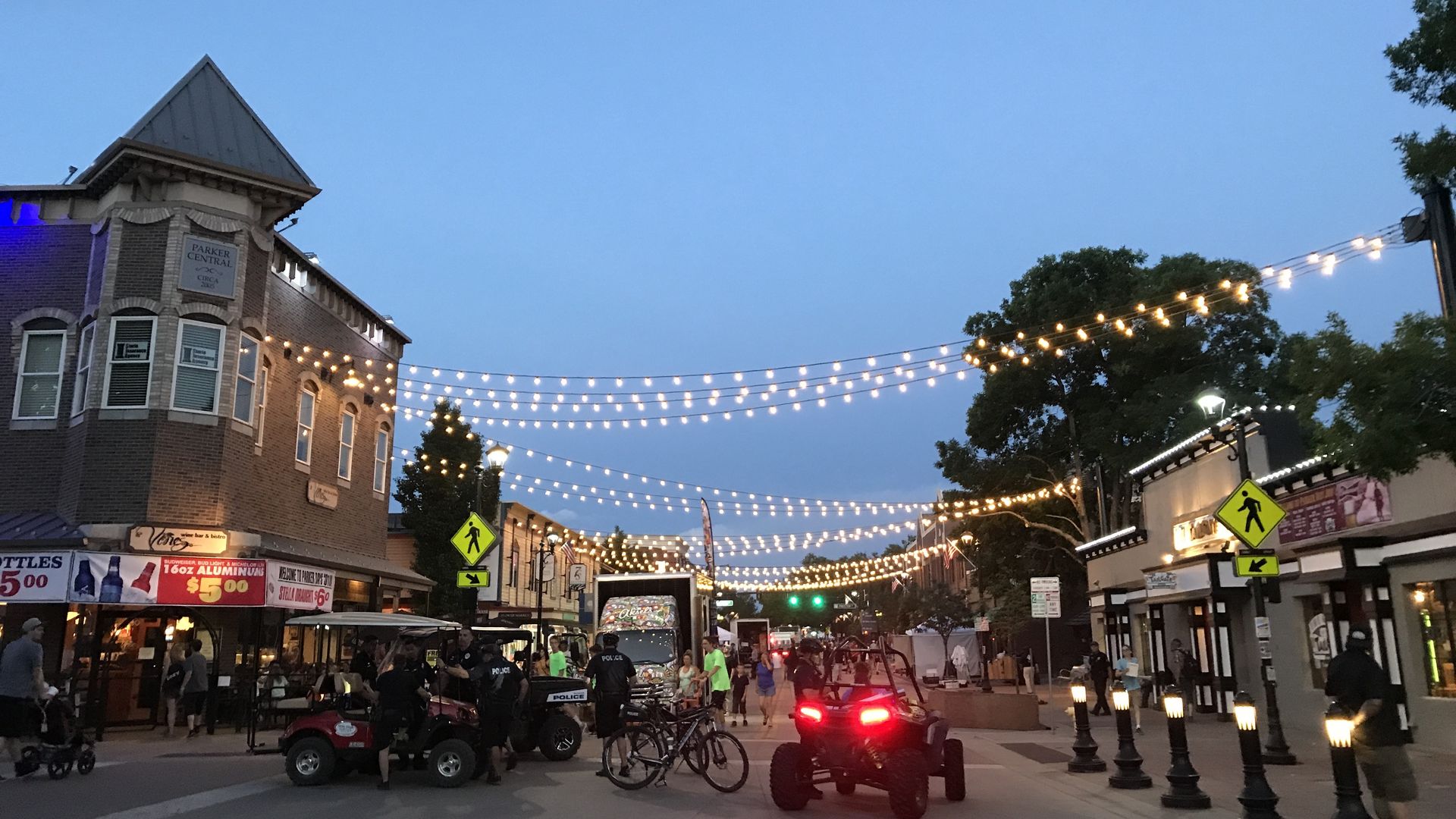 Downtown Parker at night.