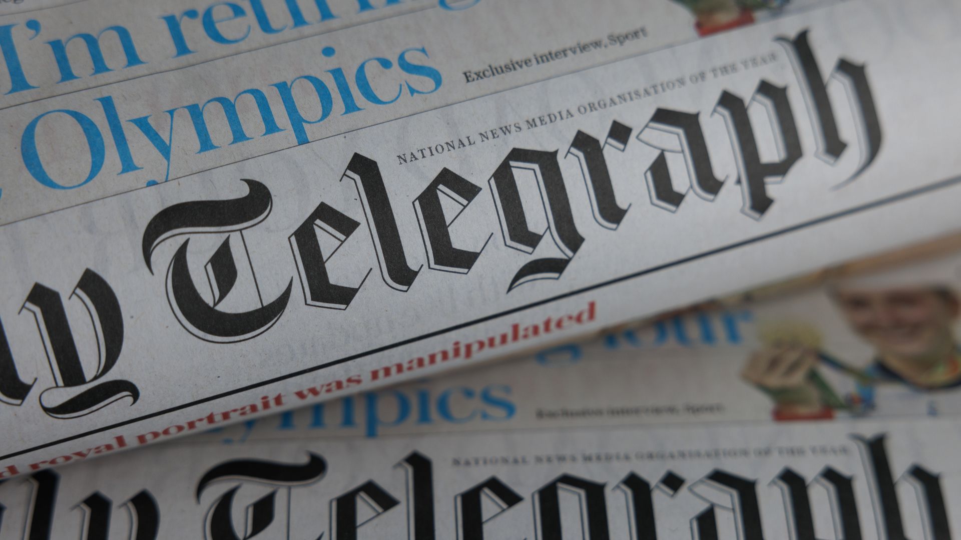 Photo Illustration of The Telegraph newspaper heading  