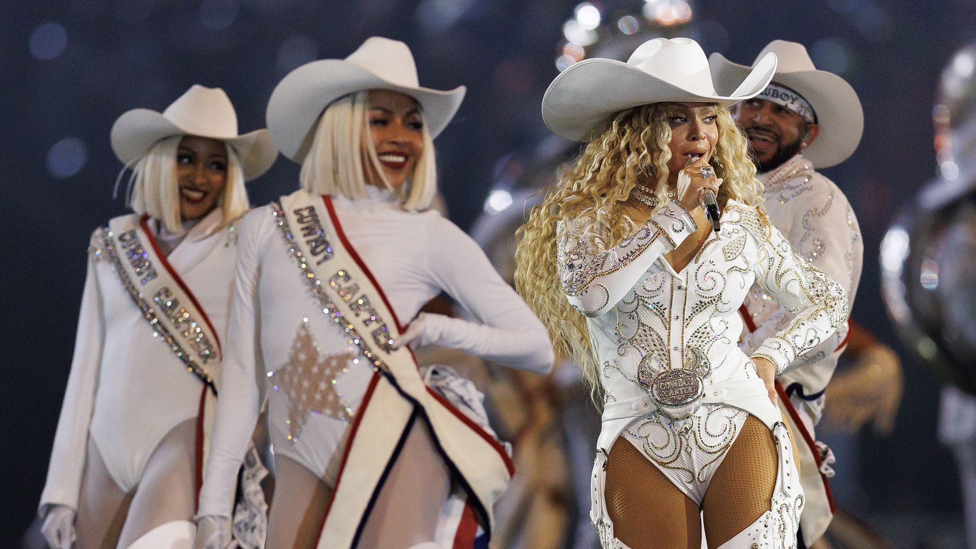 Beyoncé performs at halftime during an NFL football game last December.. Photo: Brooke Sutton /GettyImages 