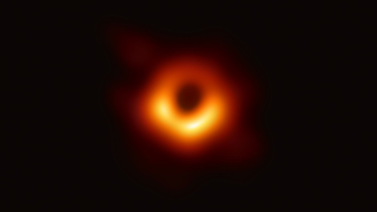 A photo of the black hole in the center of M87. 
