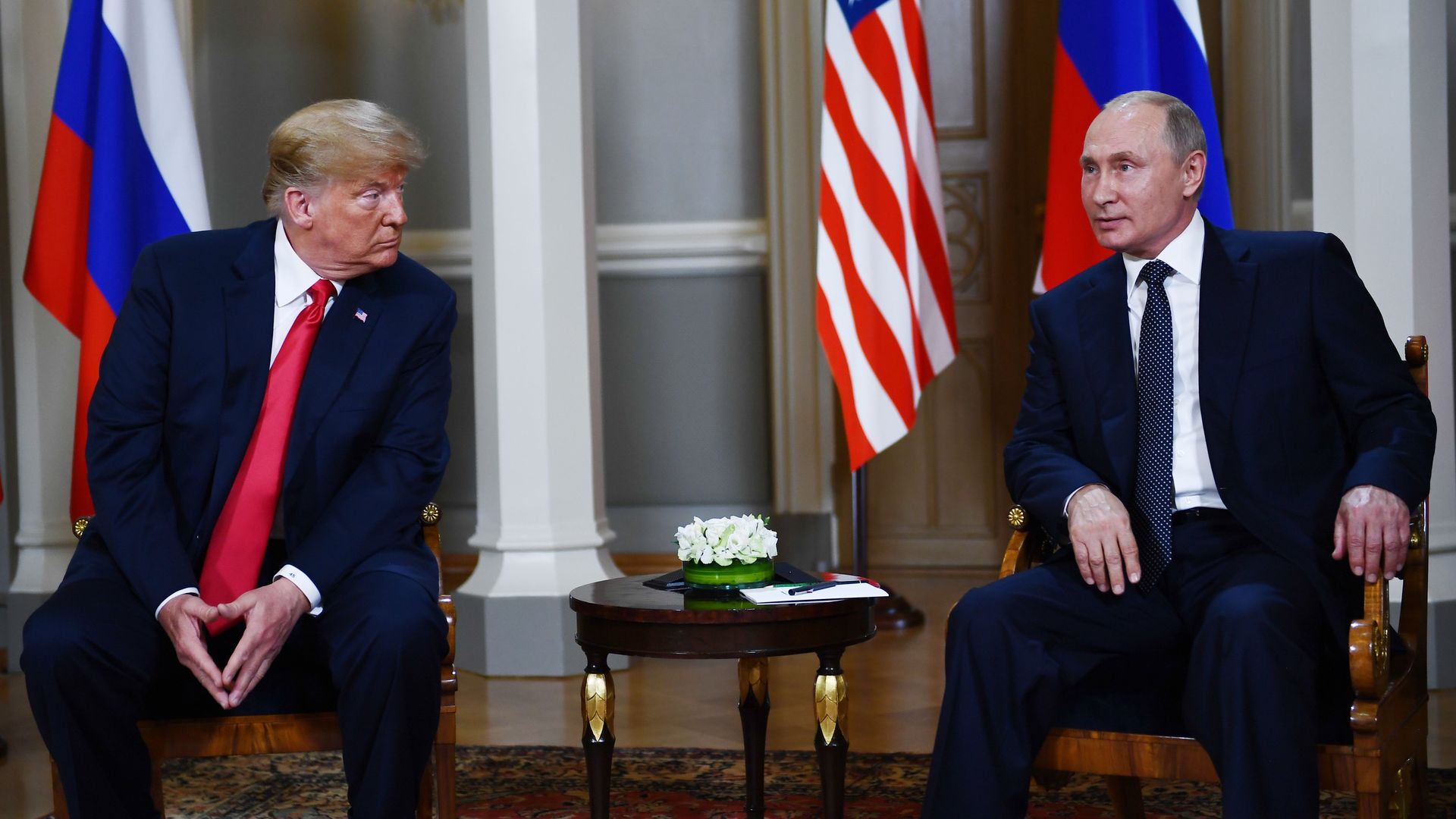 ترامپ و پوتین در هلسینکی در سال ۲۰۱۸. عکس: برندان اسمیالوفسکی/خبرگزاری فرانسه از طریق گتی