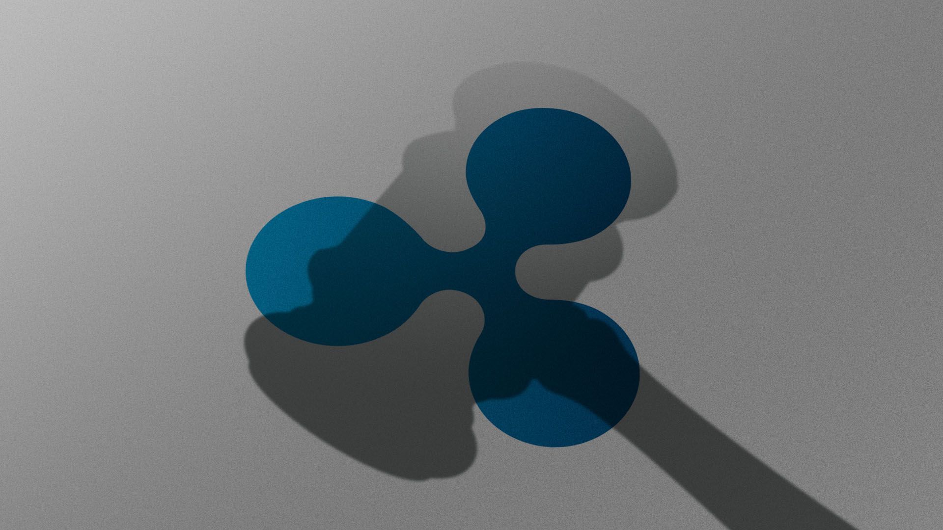 Illustration of the shadow of a gavel hovering over the Ripple logo